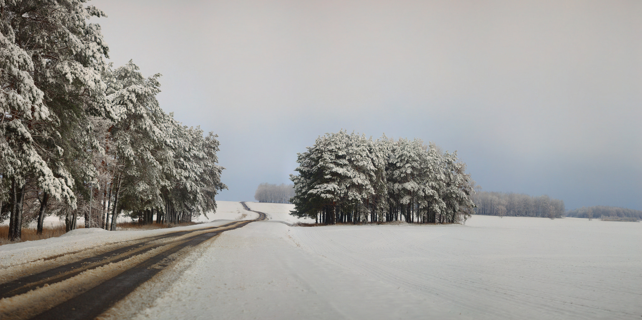Canon EF 100mm F2.8 Macro USM sample photo. Traffic on the road in bad weather conditions in winter photography