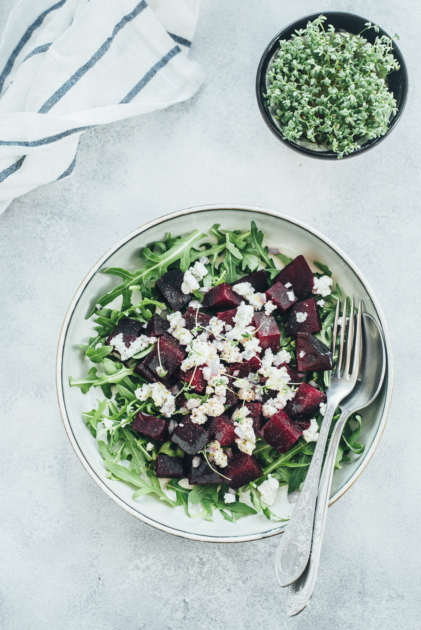 Nikon D600 sample photo. Salad with beetroot, arugula, cottage cheese and r photography