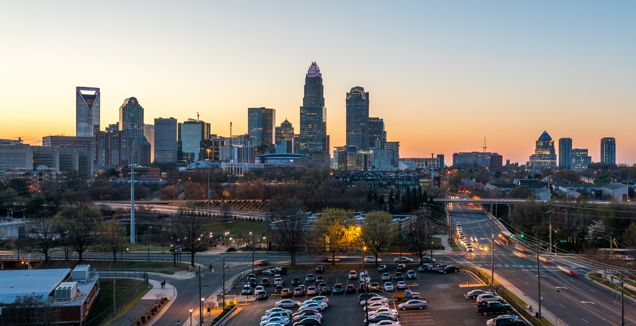 Canon EOS 5D Mark IV sample photo. Charlotte skyline photography