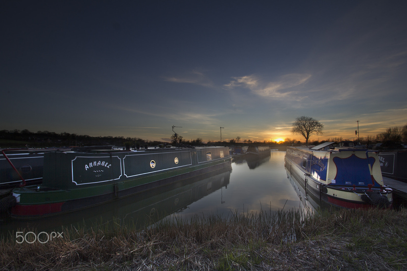 Canon EOS 60D sample photo. Narrowboat sunset photography