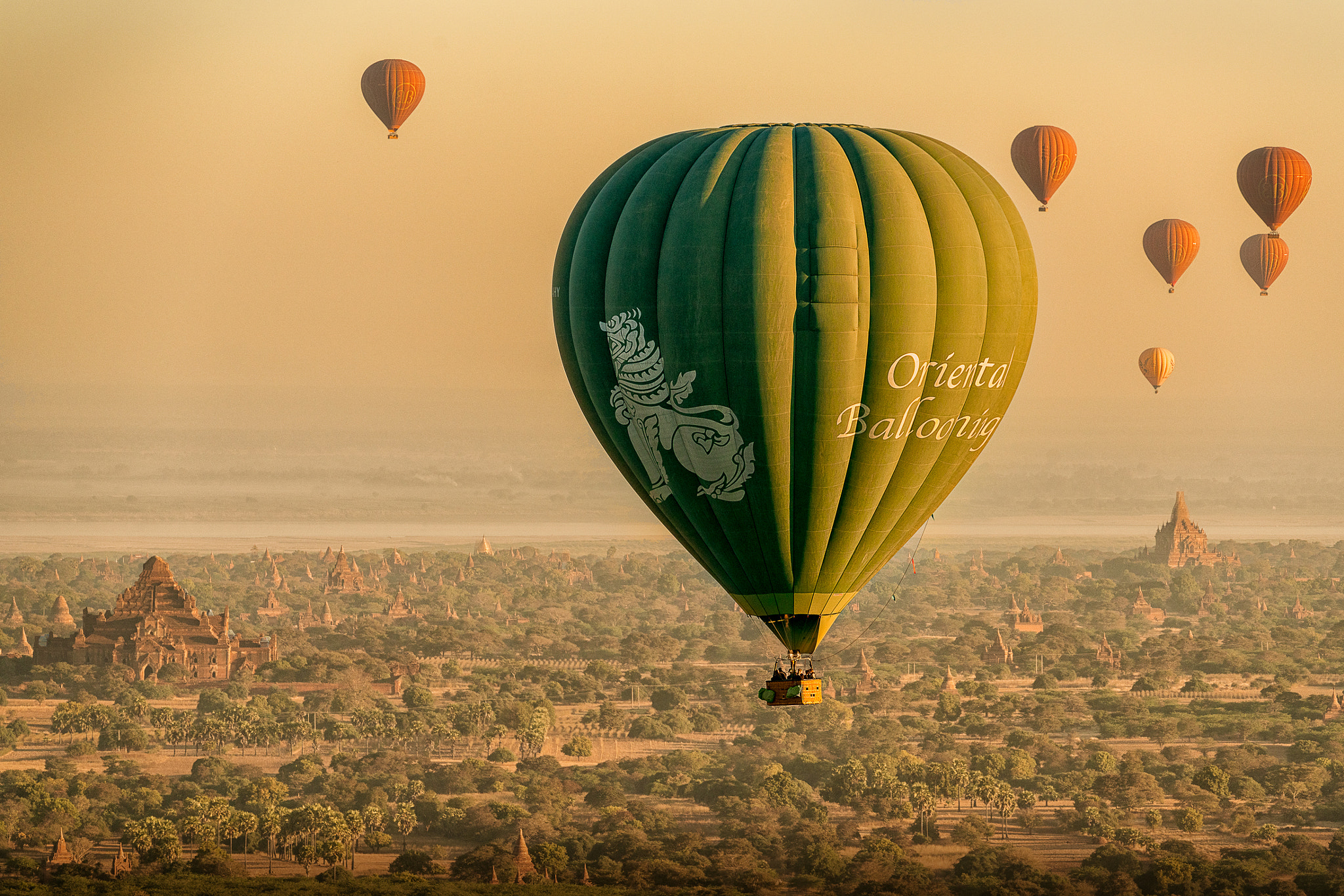 Sony a7R II + Sony FE 70-300mm F4.5-5.6 G OSS sample photo. Flying over bagan photography