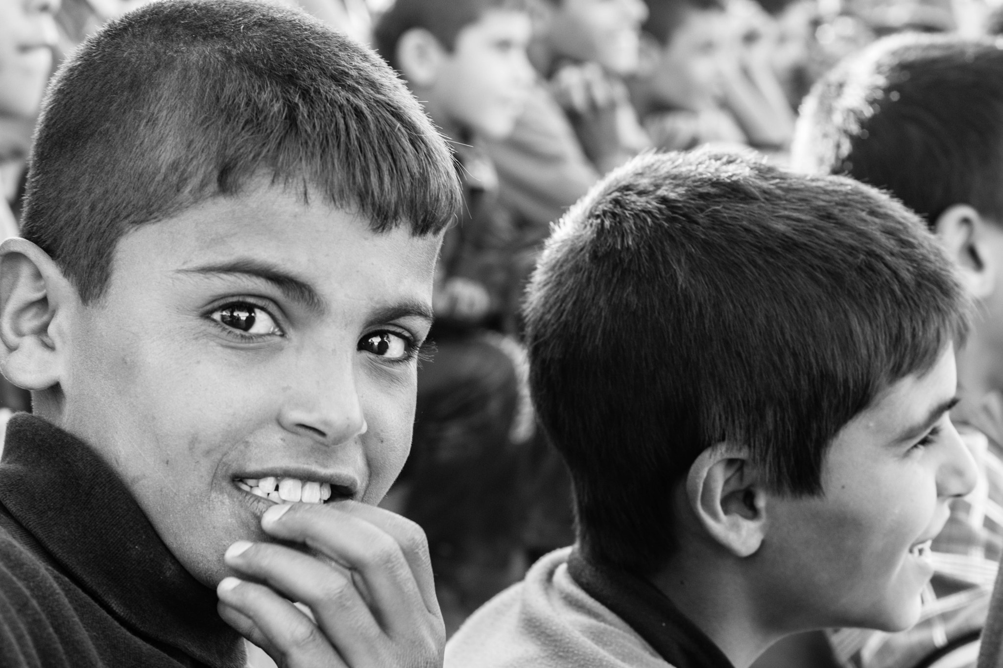 Nikon D7100 + Nikon AF Nikkor 50mm F1.8D sample photo. Displaced children - and fresh hope of coming photography