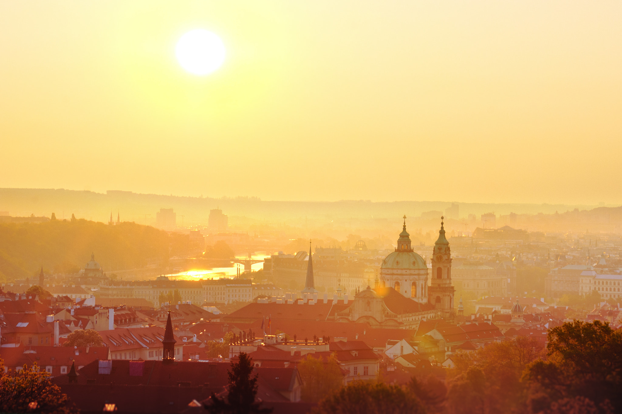 Nikon D3000 sample photo. Sunrise in prague photography