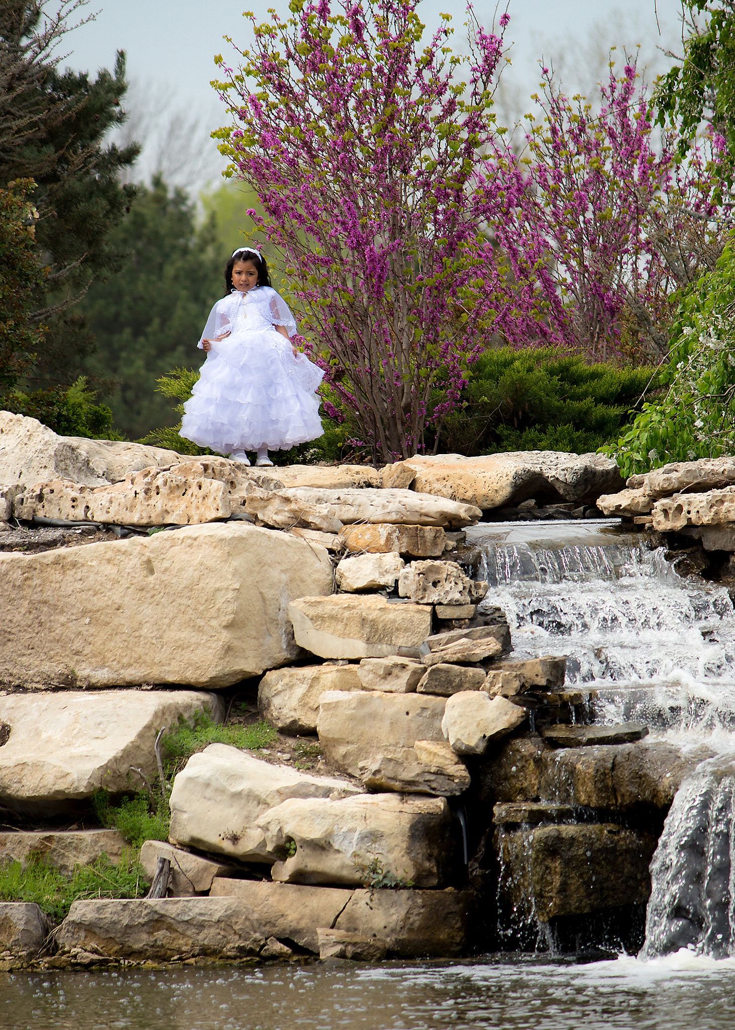 Canon EF-S 55-250mm F4-5.6 IS II sample photo. Portrait in waterfall photography