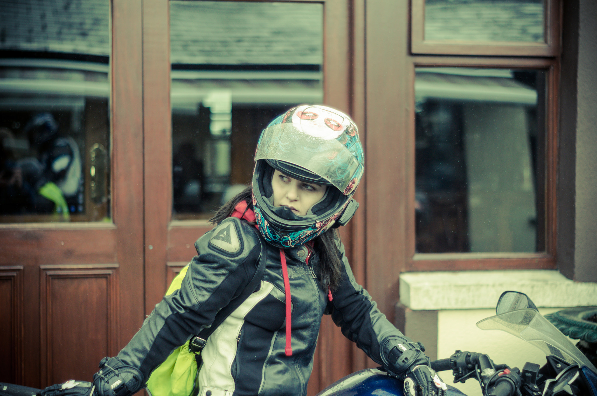Minolta AF 50mm F1.7 sample photo. Biker girl photography
