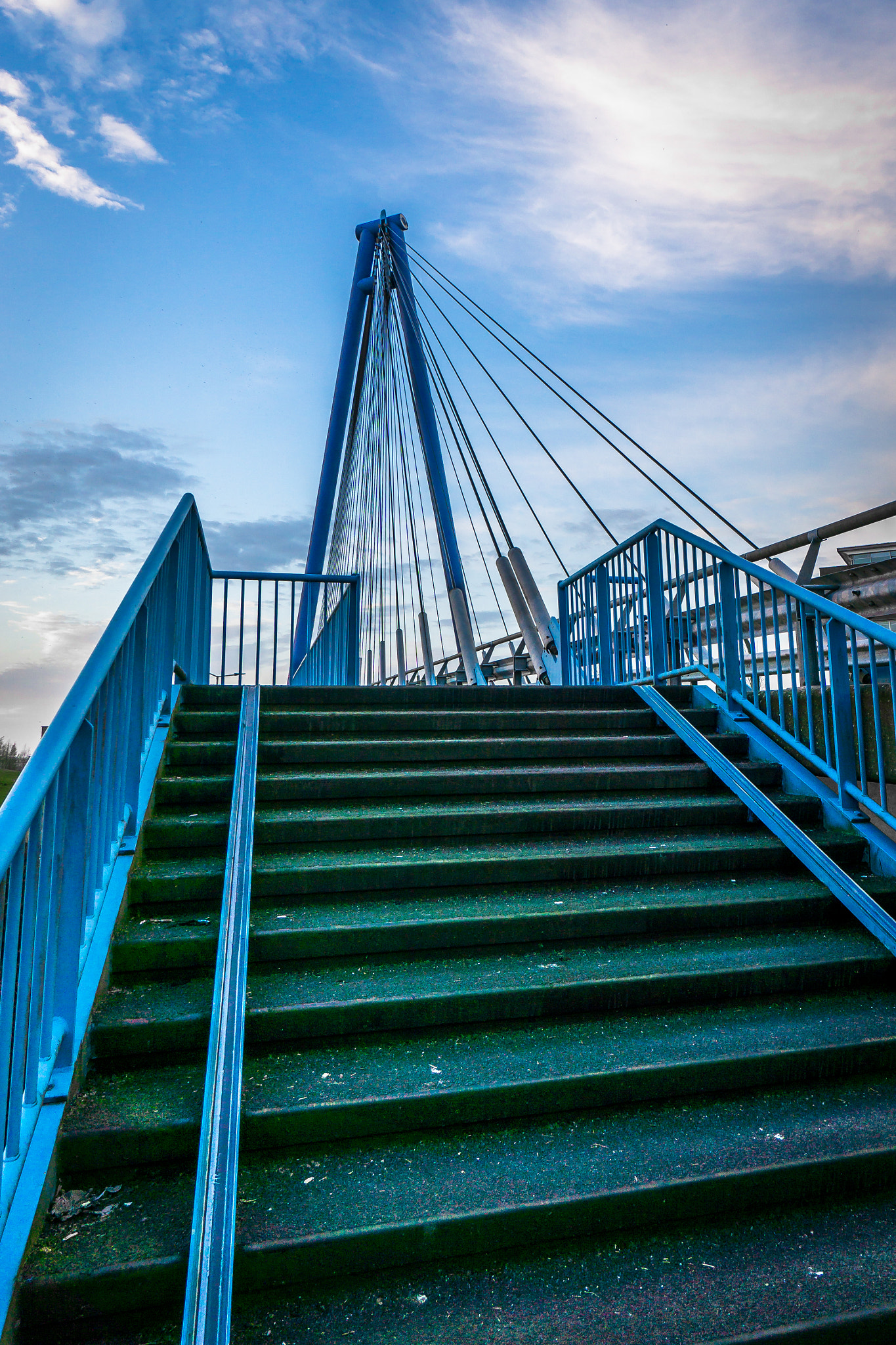 Sony a6000 + Sony E 10-18mm F4 OSS sample photo. Blue bridge in a blue sky photography