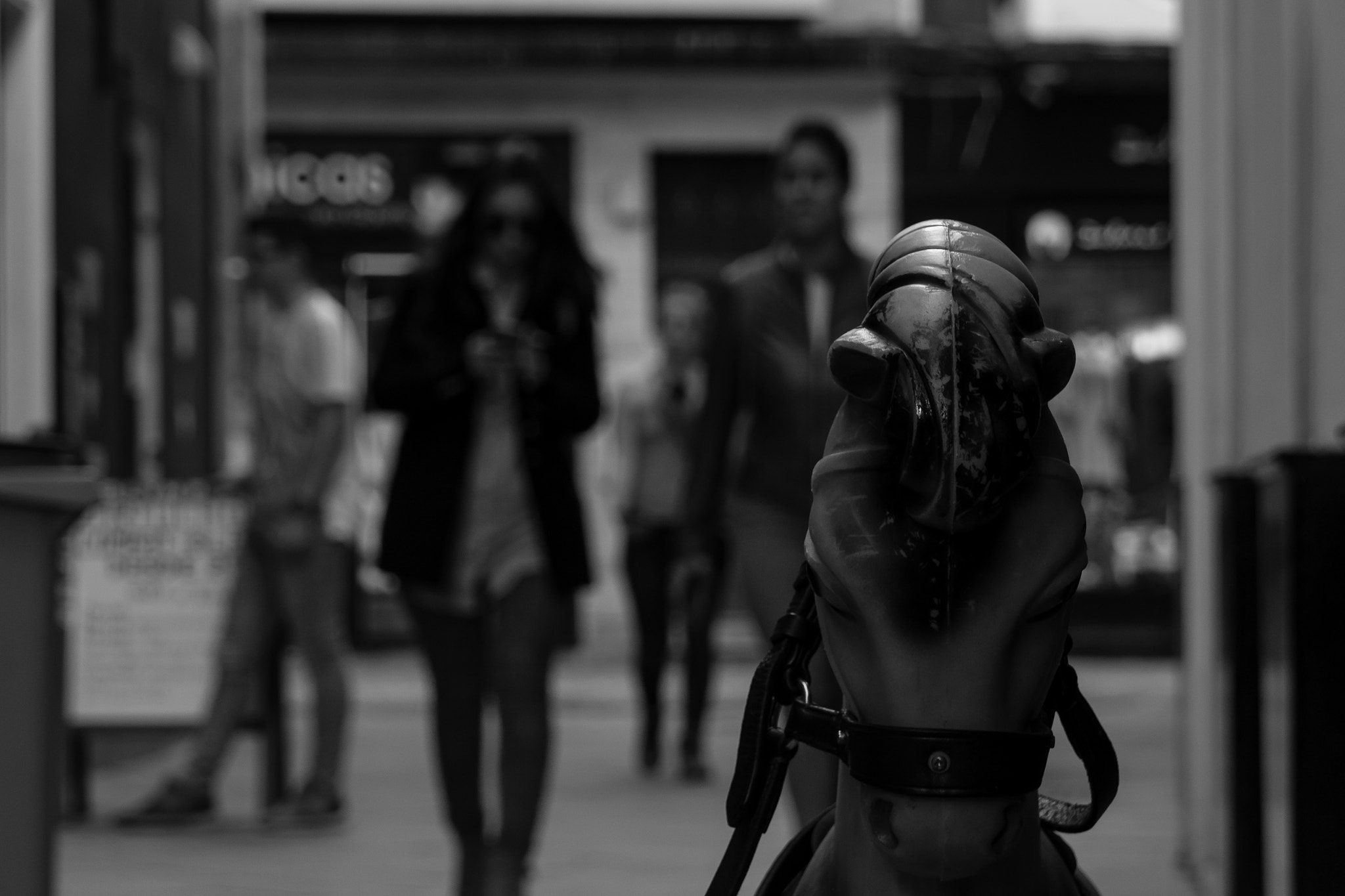 Sigma 18-250mm F3.5-6.3 DC OS HSM sample photo. Toy horse bw photography