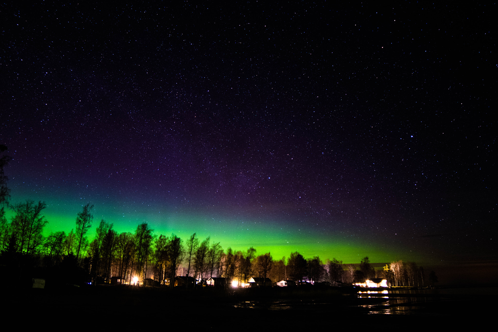 Samyang 14mm F2.8 ED AS IF UMC sample photo. Aurora borealis photography