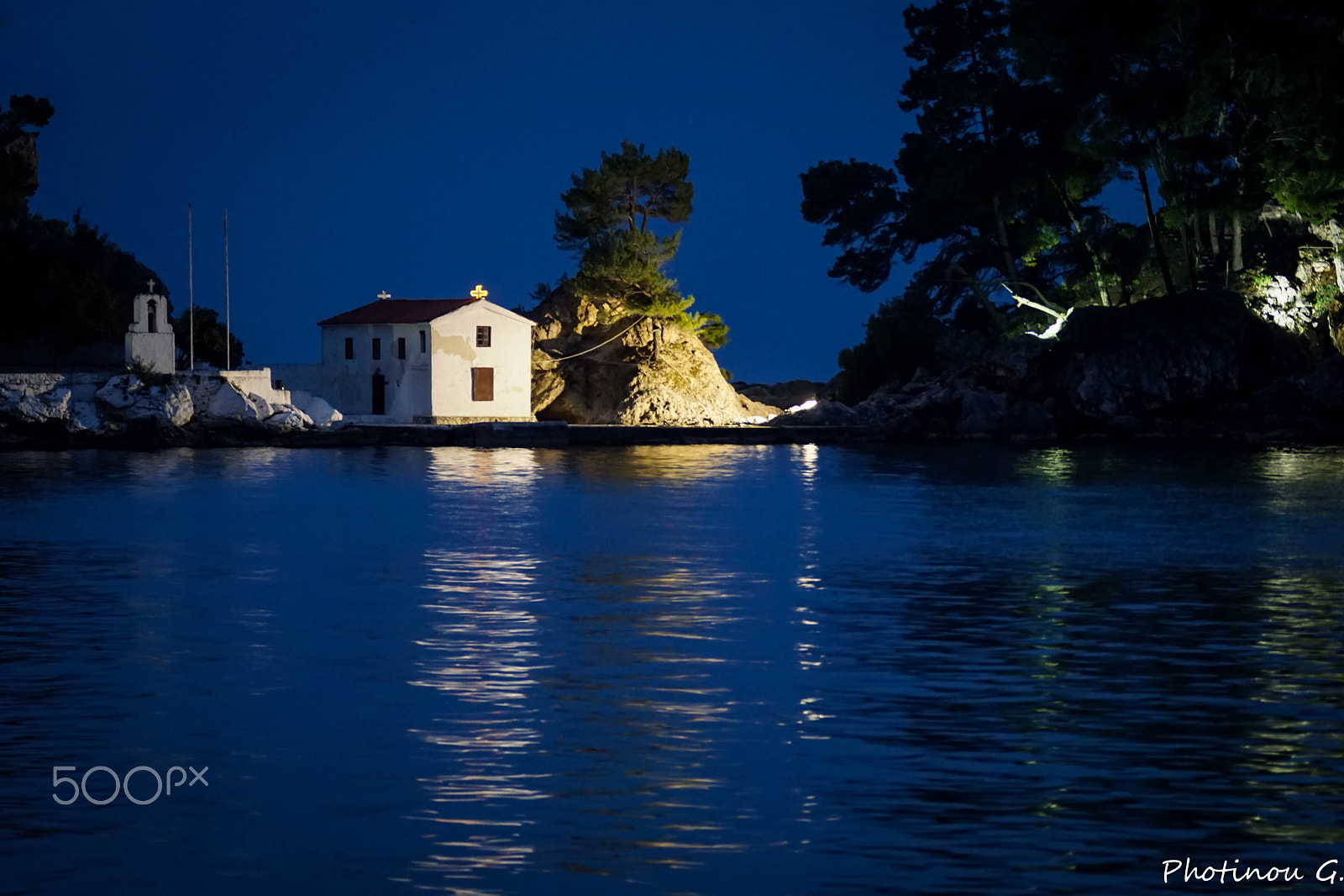 Sony 70-300mm F4.5-5.6 G SSM II sample photo. Parga nightscape photography