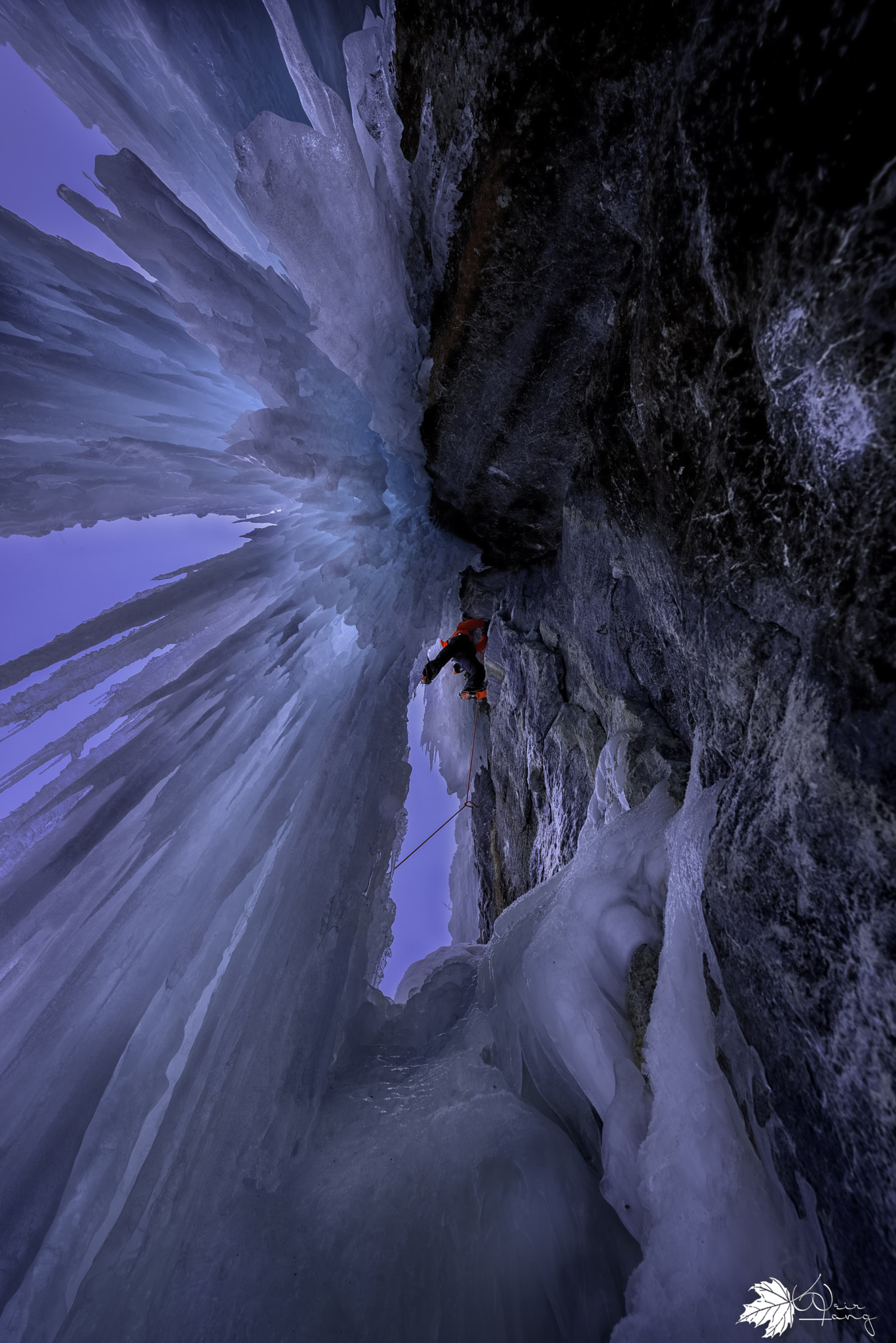 Nikon D750 sample photo. Ice climber above photography