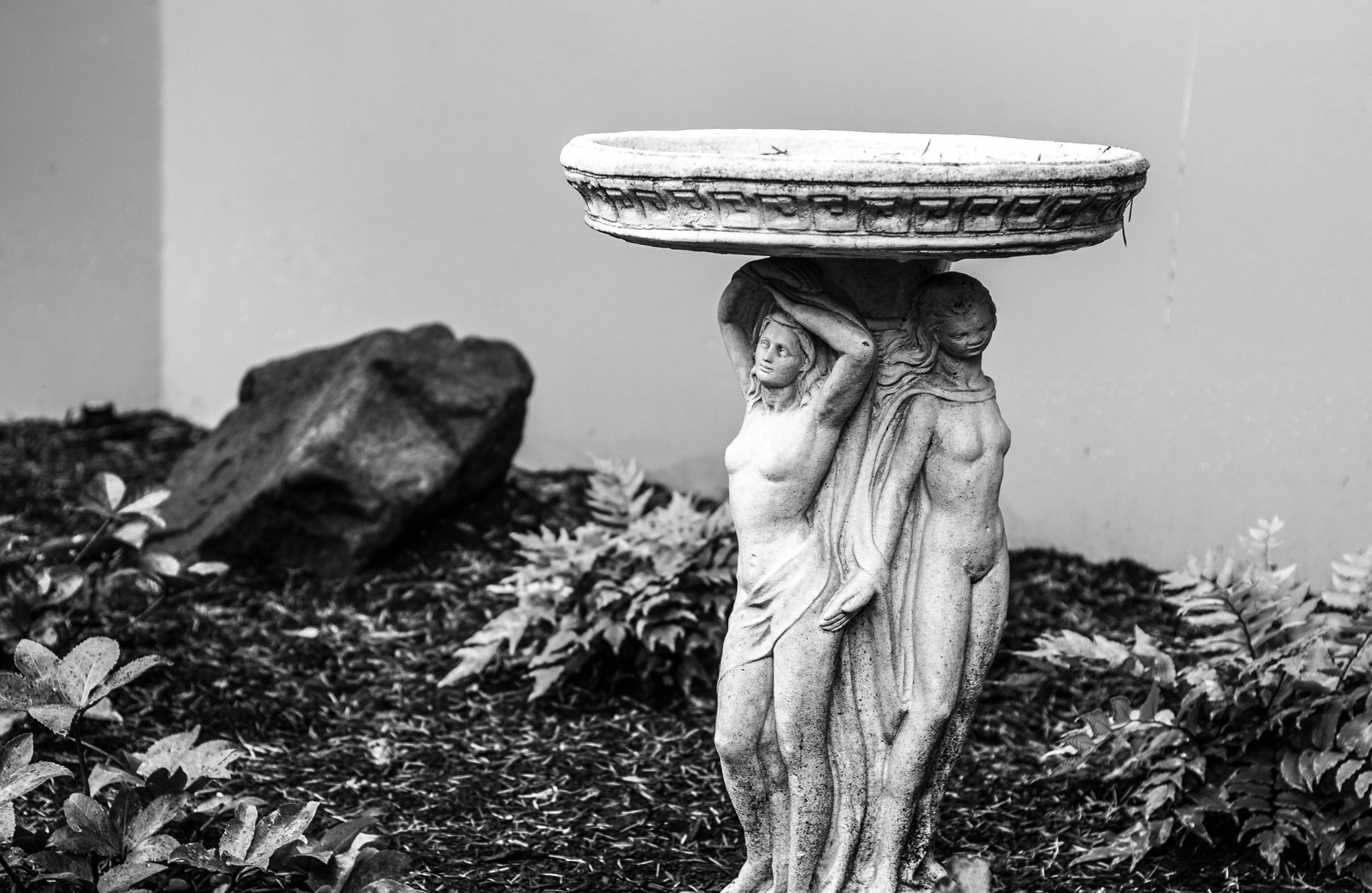 Nikon D200 sample photo. Angel bird bath photography