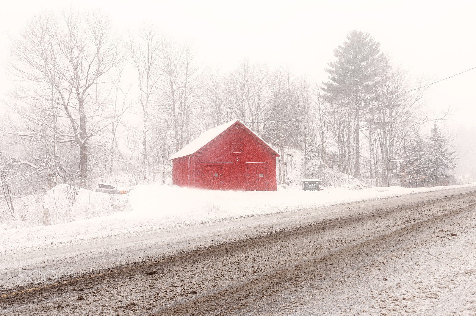 Nikon D750 + Nikon AF-S Nikkor 18-35mm F3.5-4.5G ED sample photo. Freshly scraped icy roads photography