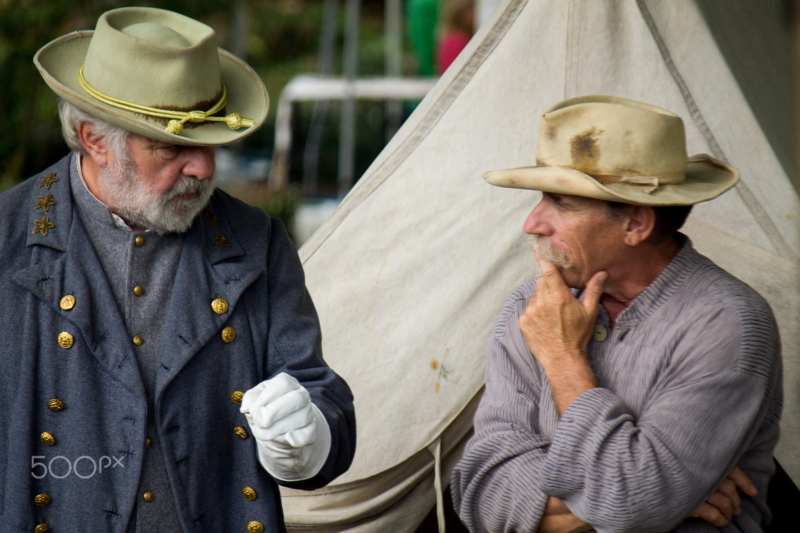 Canon EF-S 55-250mm F4-5.6 IS sample photo. Confederate officer photography