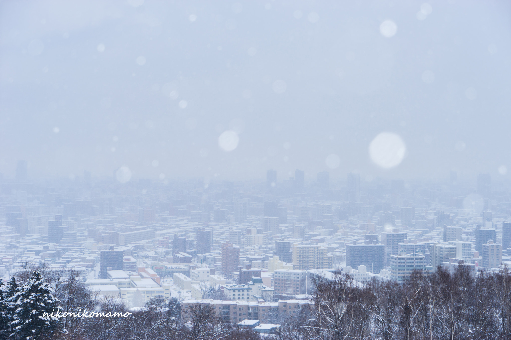 Sony a7 sample photo. Townscape and snow. photography