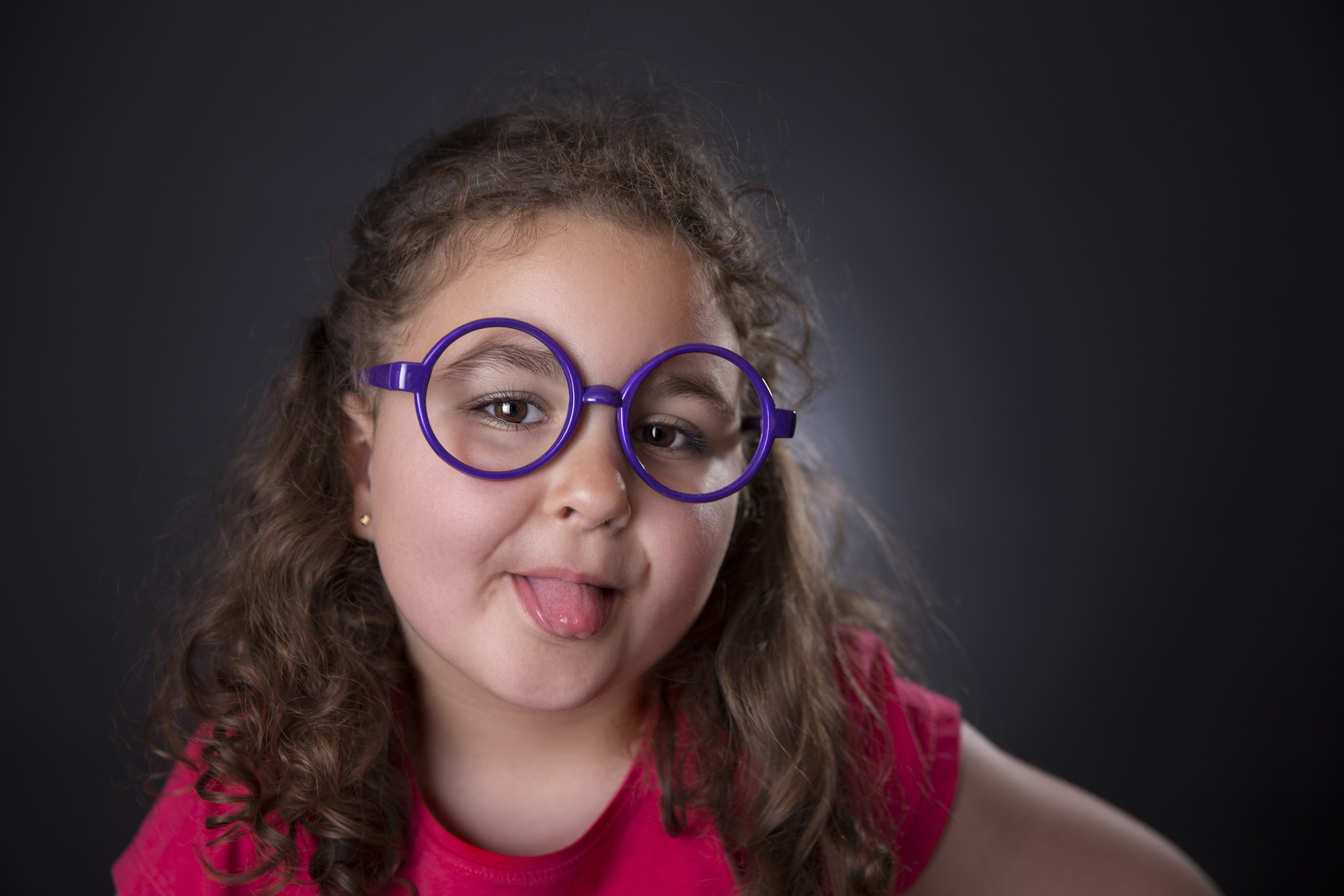 Canon EF 24-70mm F2.8L II USM sample photo. Five years girl sticking out her tongue photography