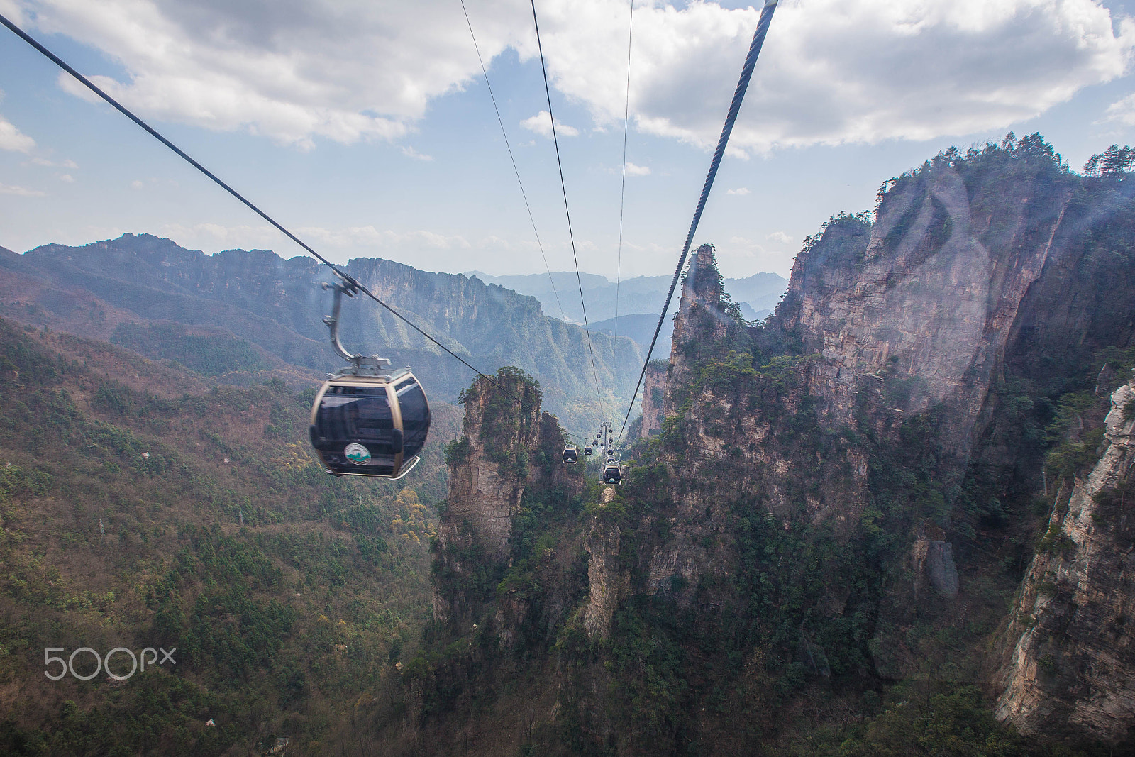 Canon EOS 6D sample photo. Cableway down from tainzi shan photography