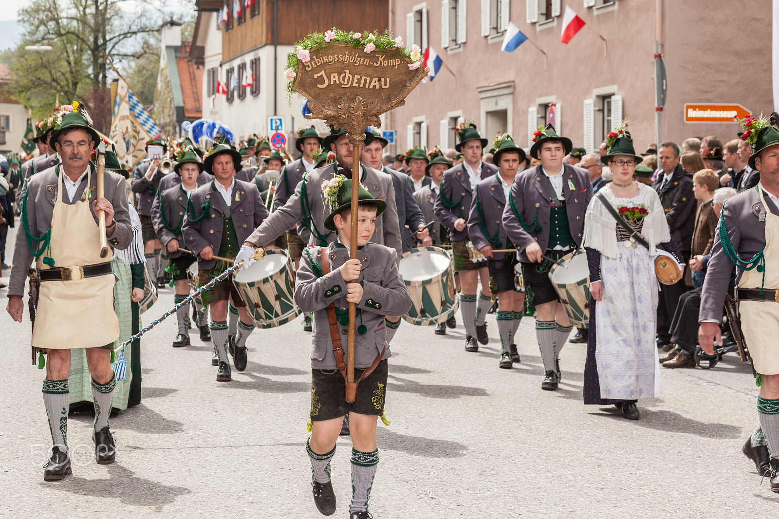 Canon EOS 5D Mark II sample photo. Miesbach / germany / bavaria - 05.may: company of the mountain troops from the jachenau photography