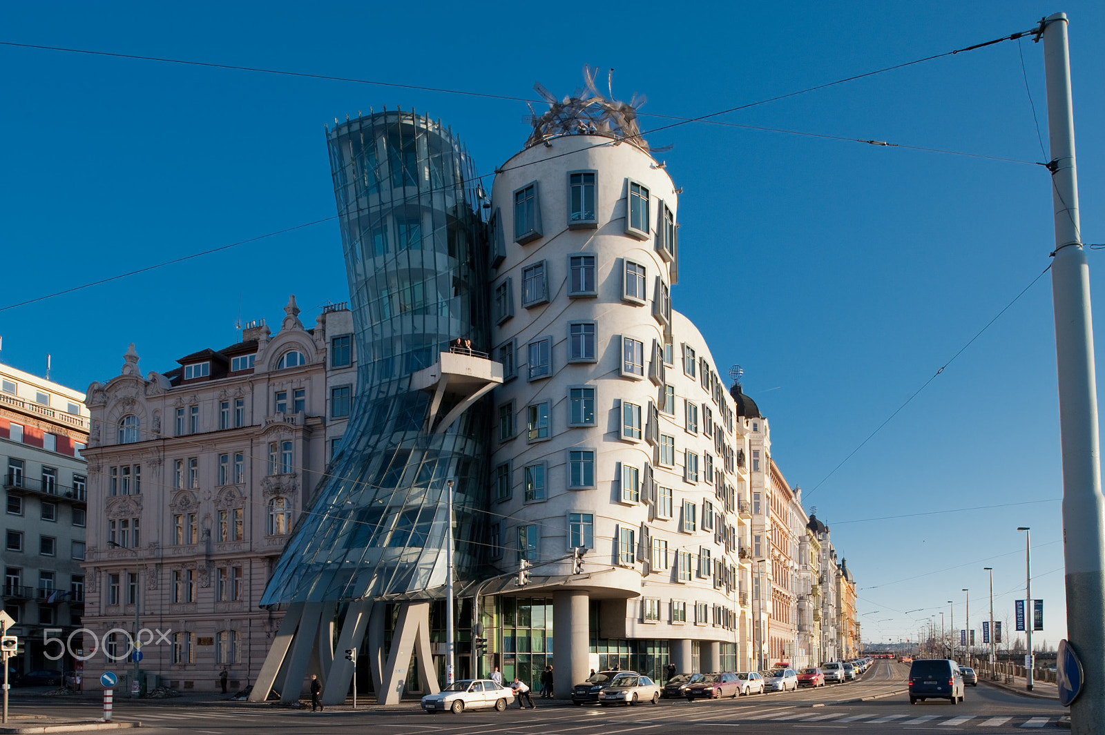 Nikon D700 + Nikon PC-E Nikkor 24mm F3.5D ED Tilt-Shift sample photo. Dancing house photography