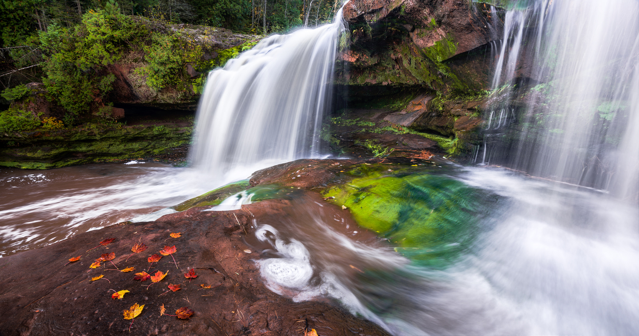 Sony a7R II + Sony Vario-Tessar T* FE 16-35mm F4 ZA OSS sample photo. O kun de kun falls - upper michigan photography