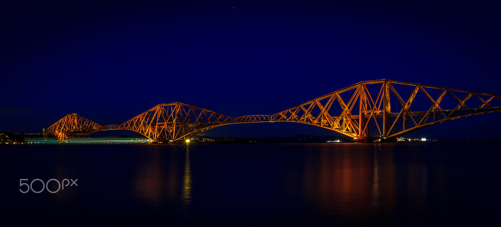 Canon EOS 60D + Canon EF 17-40mm F4L USM sample photo. Forth rail bridge at night photography