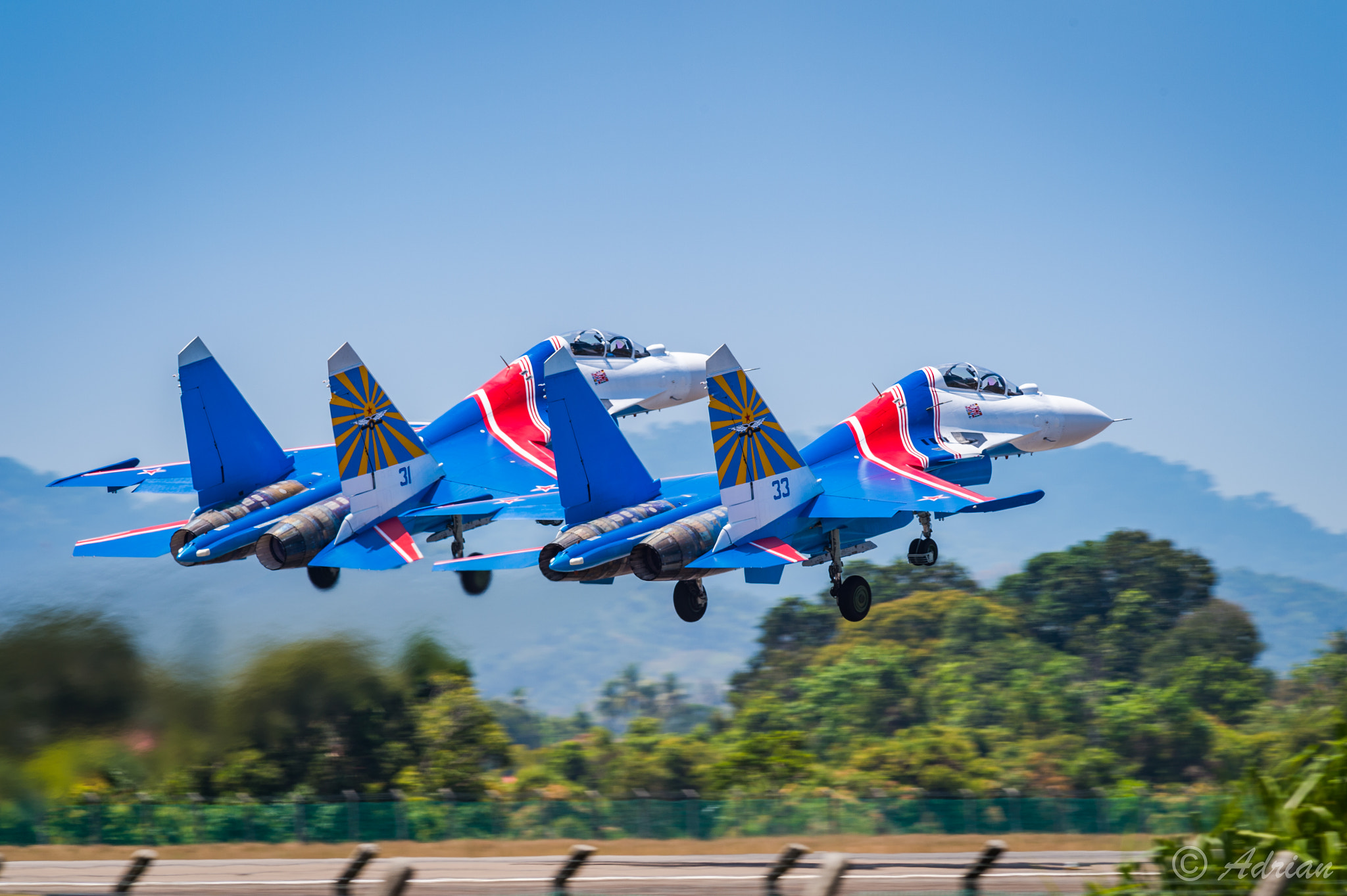 Nikon AF-S Nikkor 300mm F2.8G ED VR II sample photo. Russian knights taking off photography