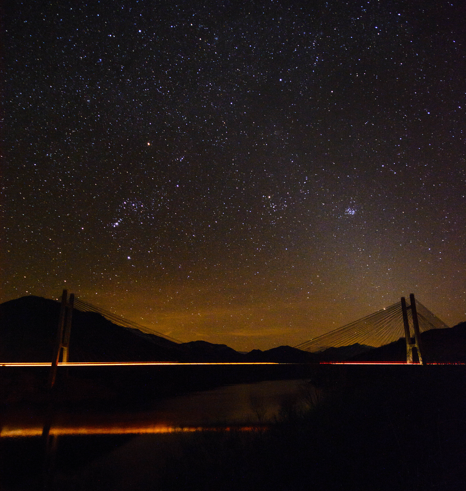 Nikon D7100 sample photo. Night bridge photography