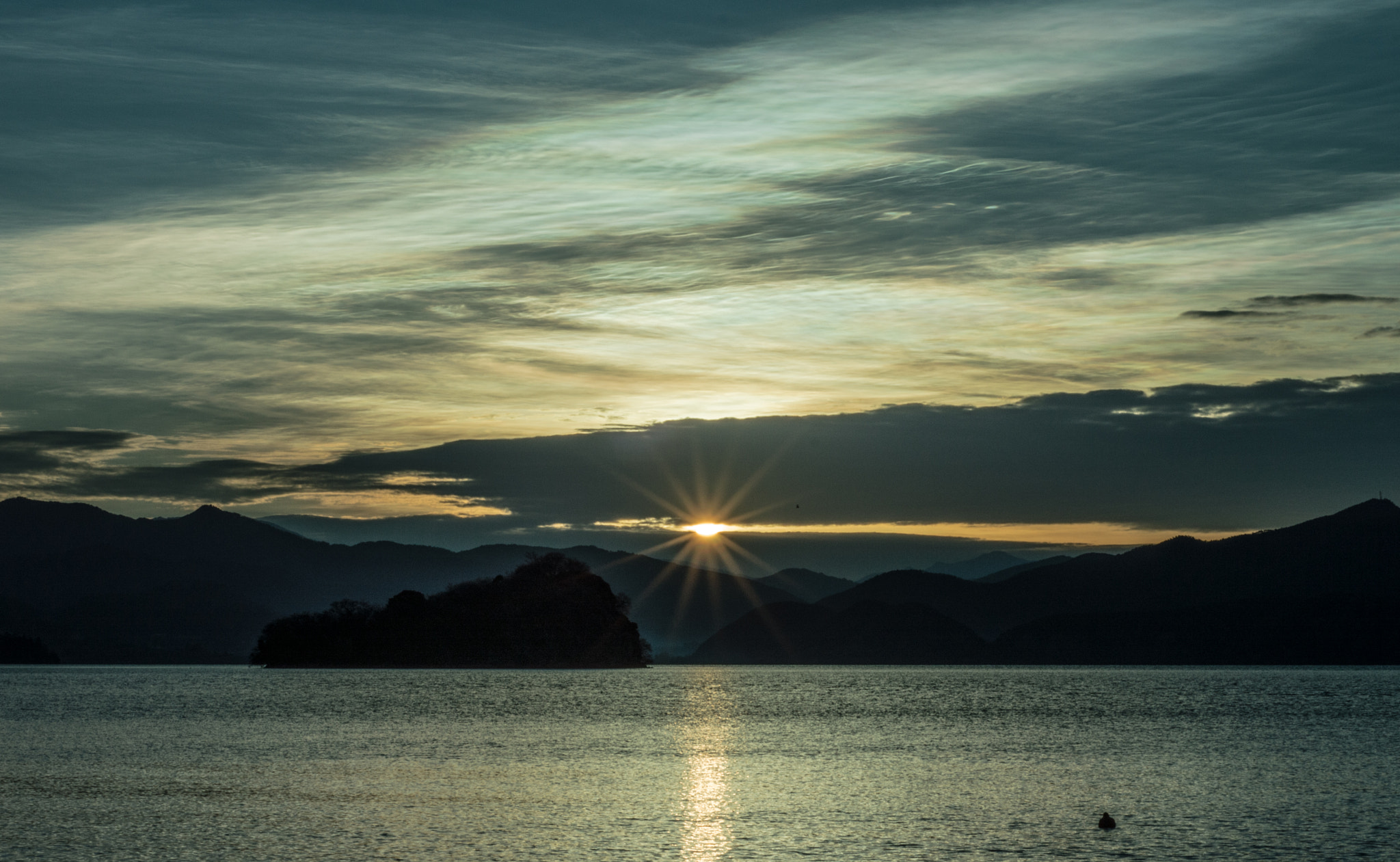 Nikon D3200 + Nikon AF Nikkor 50mm F1.8D sample photo. Sunrise at lugu lake photography