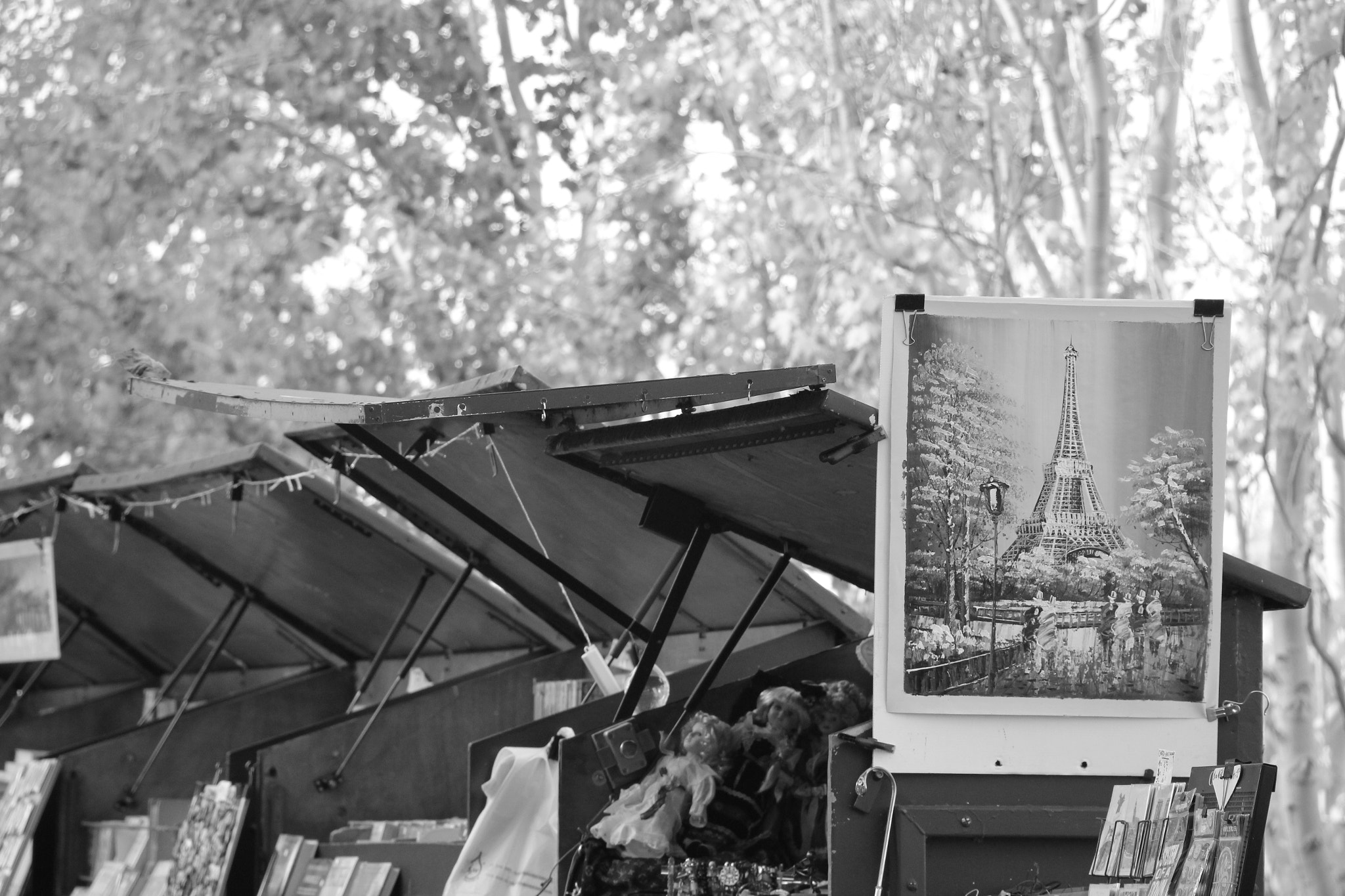 Canon EOS 550D (EOS Rebel T2i / EOS Kiss X4) sample photo. Along the seine - bouquiniste at night photography