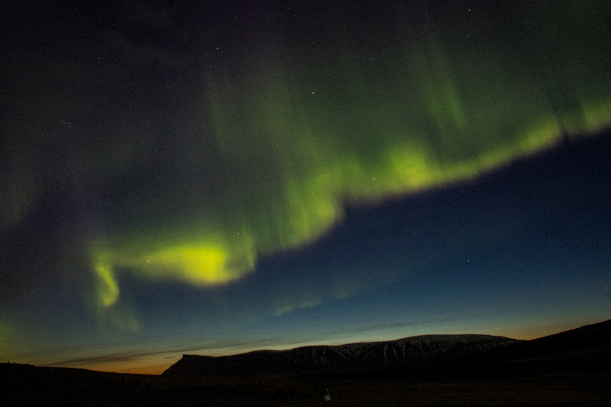 Sigma 17-70mm F2.8-4 DC Macro OS HSM sample photo. Northern lights from iceland photography