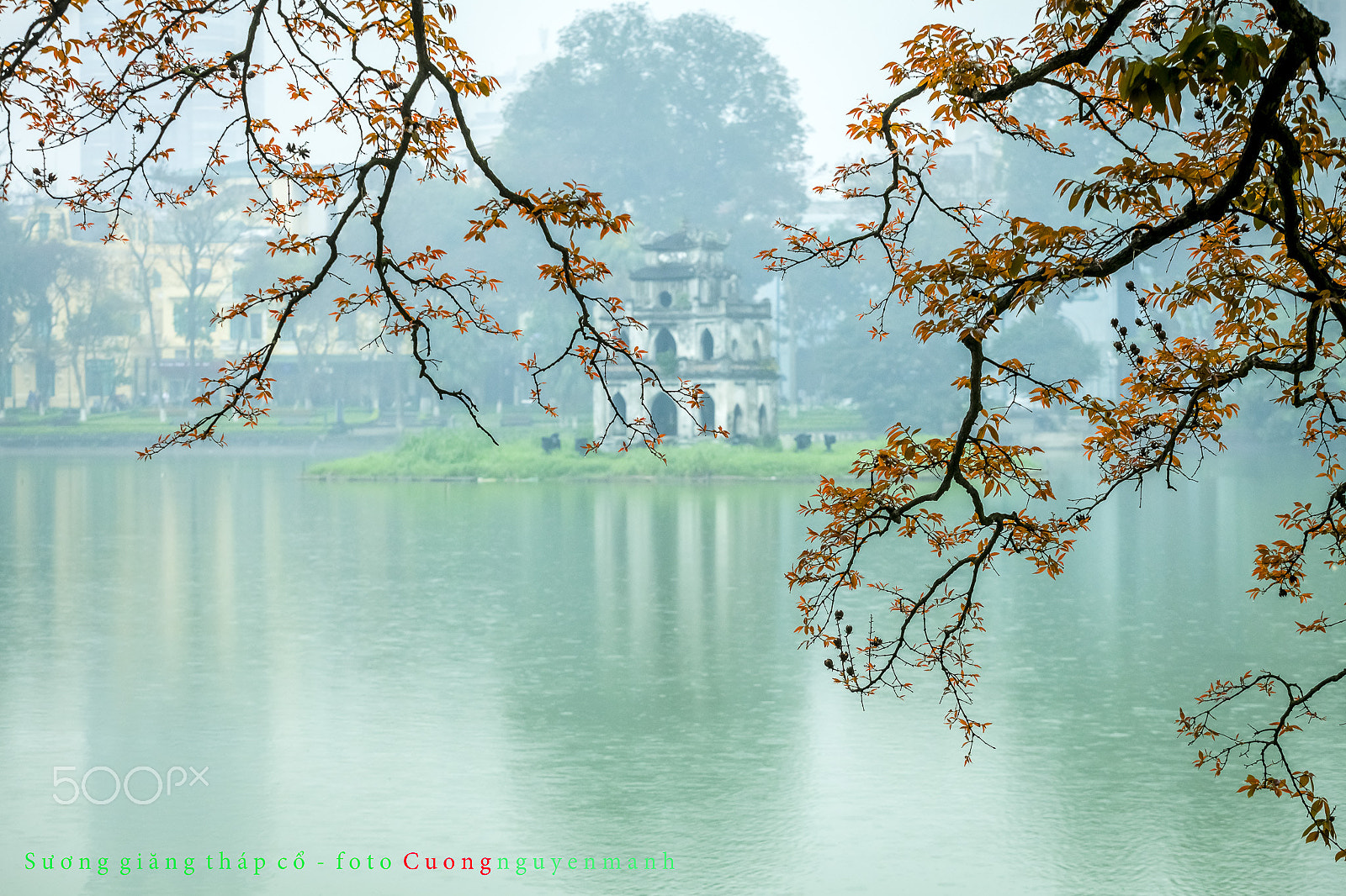 Canon EF 70-200mm F4L USM sample photo. Sương giăng tháp cổ photography
