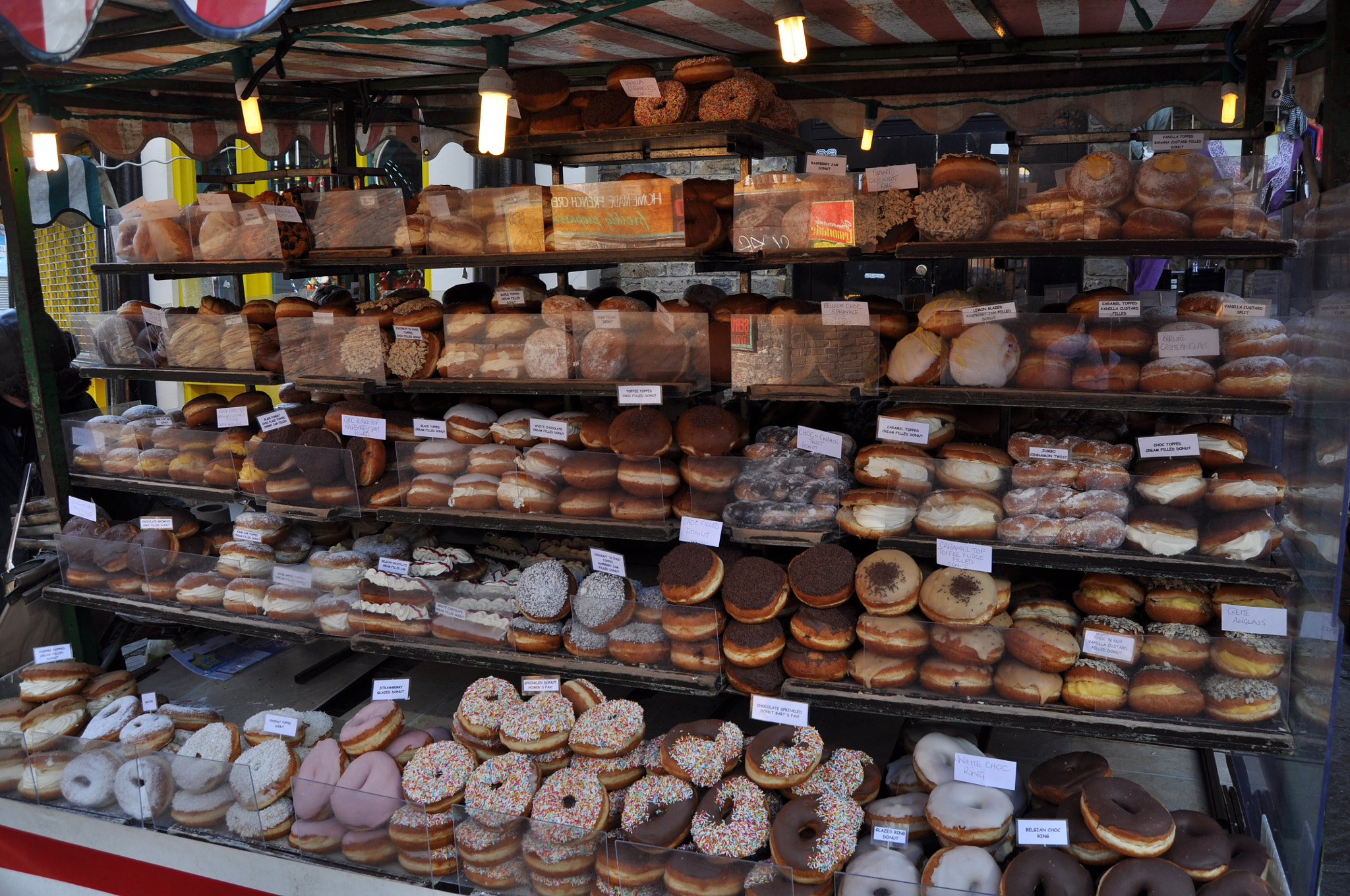 Nikon D5000 sample photo. Donuts in camden market, london photography