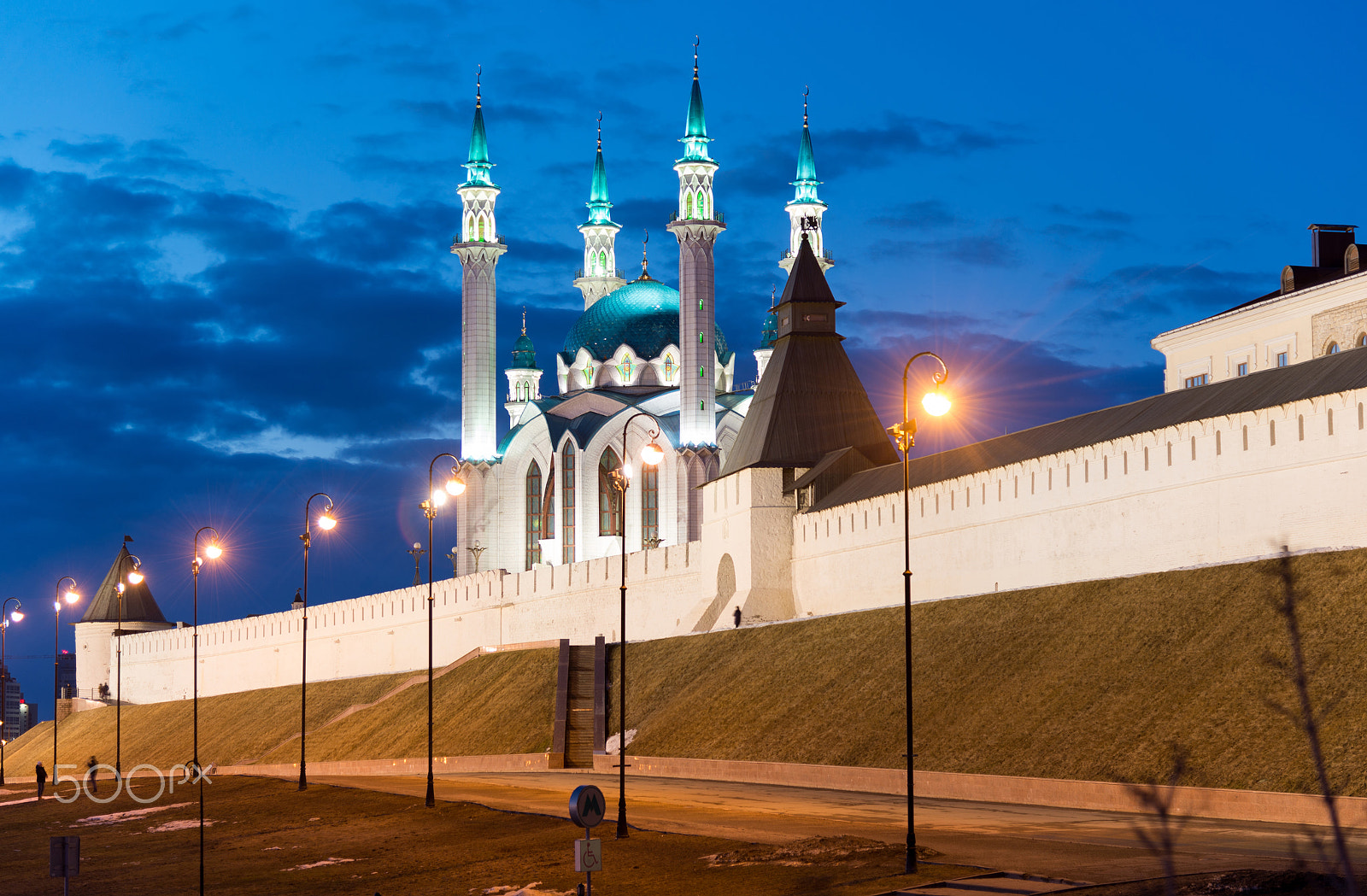 Nikon D600 sample photo. Kul-sharif mosque in kazan kremlin in tatarstan at night , russia photography