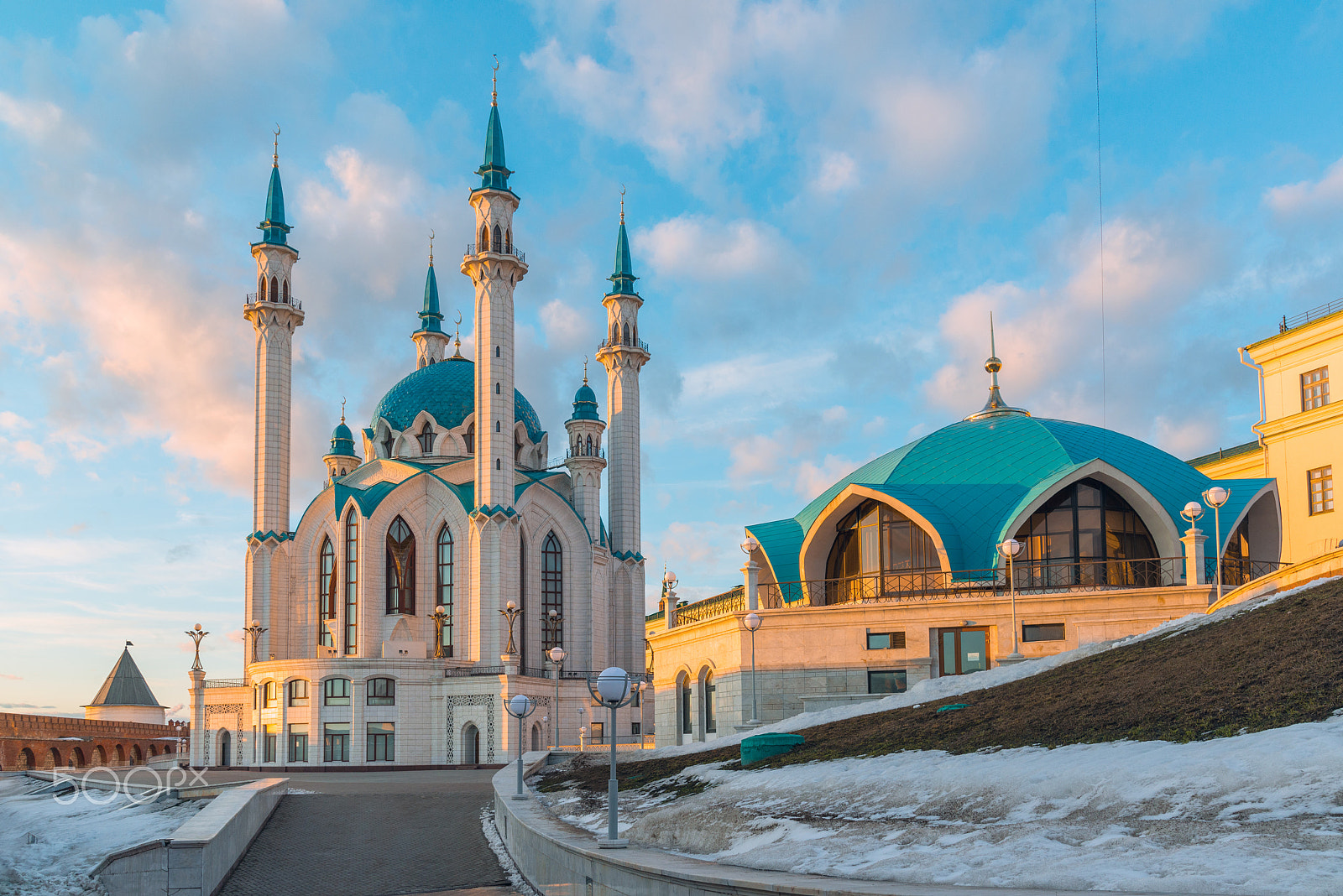 Nikon AF-S Nikkor 24-120mm F4G ED VR sample photo. Kul-sharif mosque in kazan kremlin at sunset in tatarstan, russia photography