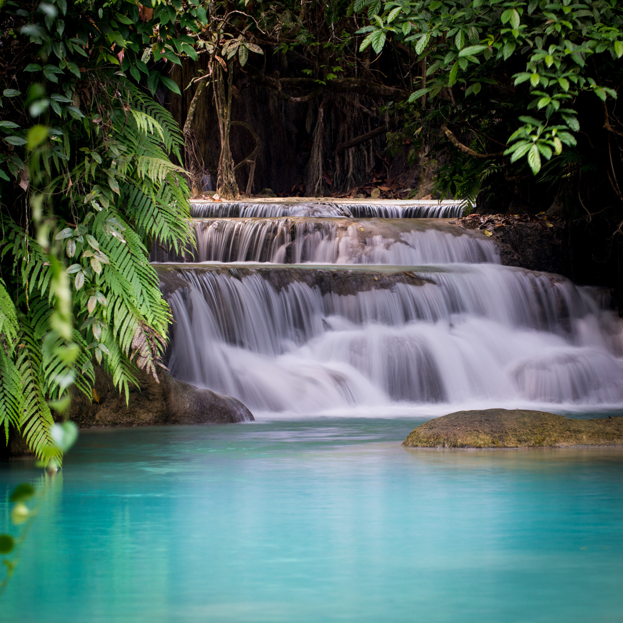 Nikon D800 sample photo. Kuang si falls photography