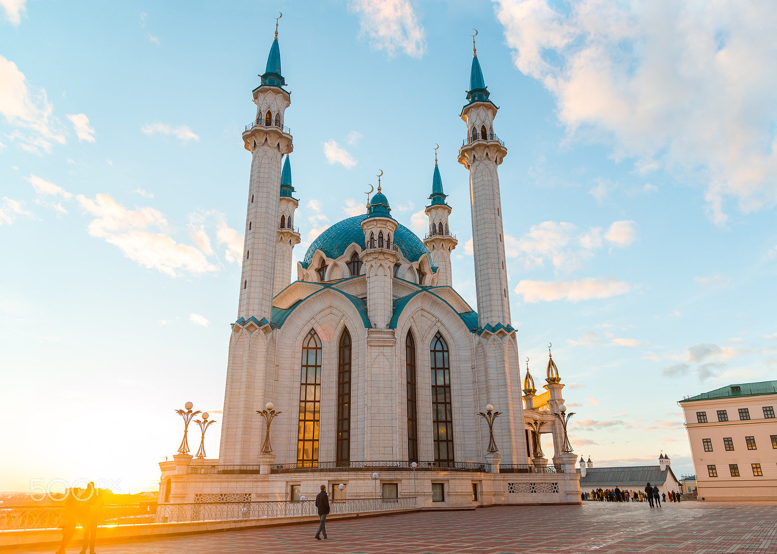 Nikon AF-S Nikkor 24-120mm F4G ED VR sample photo. Kazan, russia - march 26.2017. view of mosque kul-sharif in kremlin at sunset. tatarstan photography