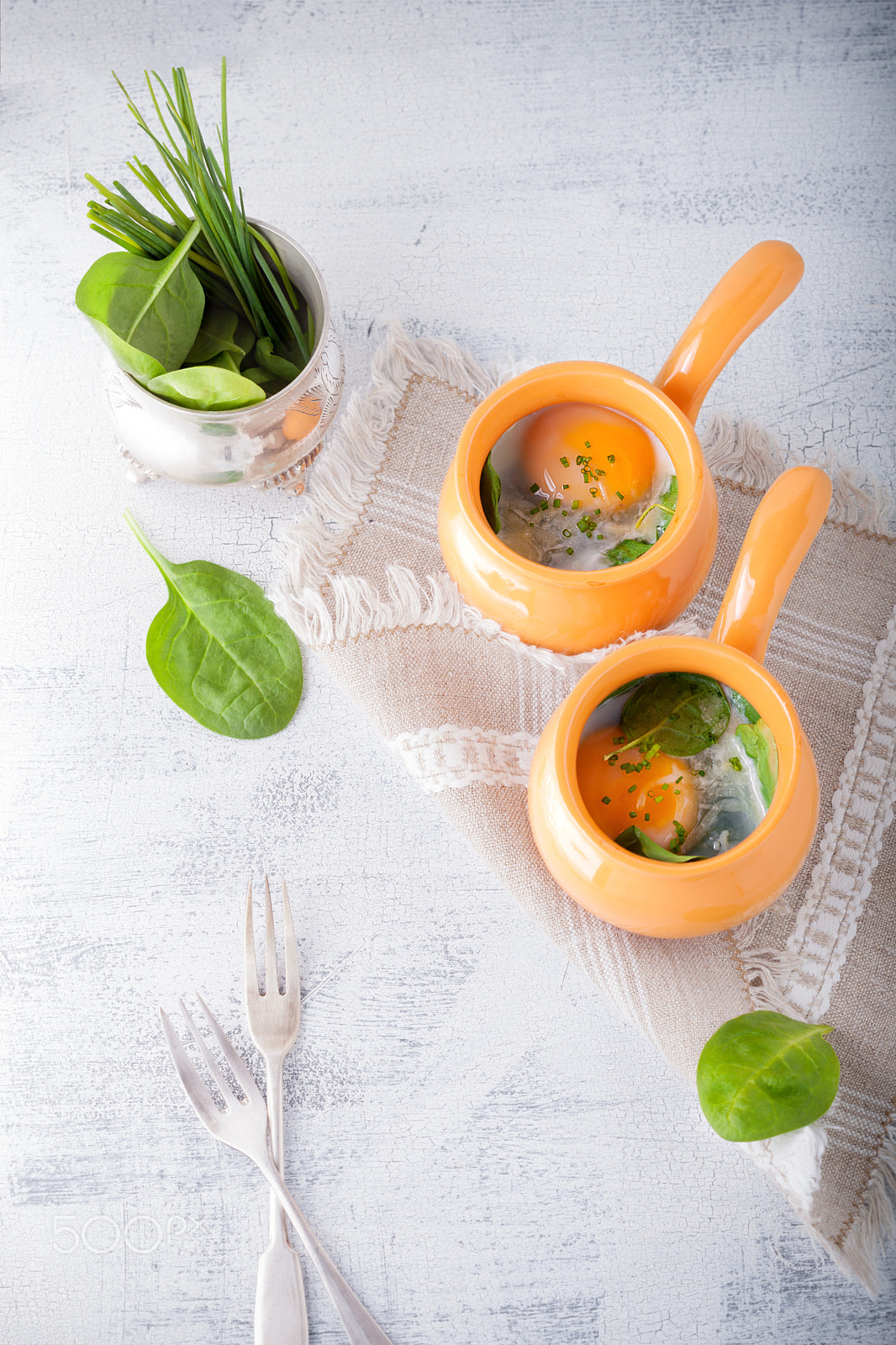 Canon EOS 5D Mark II sample photo. Baked eggs with spinach photography