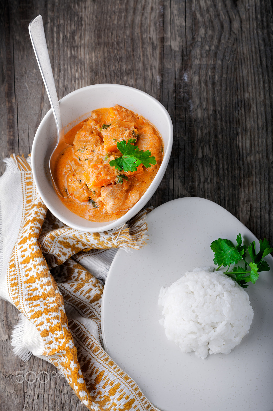 Canon EOS 5D Mark II sample photo. Chicken curry and rice photography