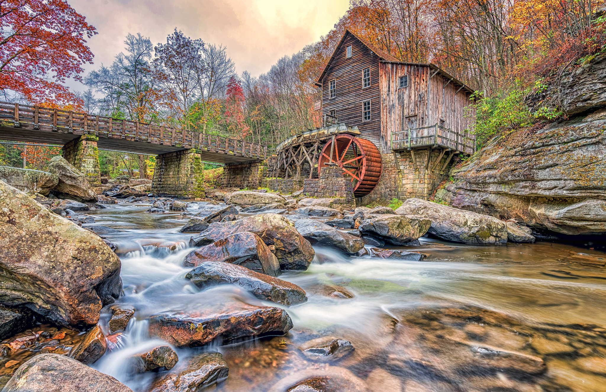 Sony a7R II + Sony Vario-Tessar T* FE 16-35mm F4 ZA OSS sample photo. Grist mill at babcock state park photography