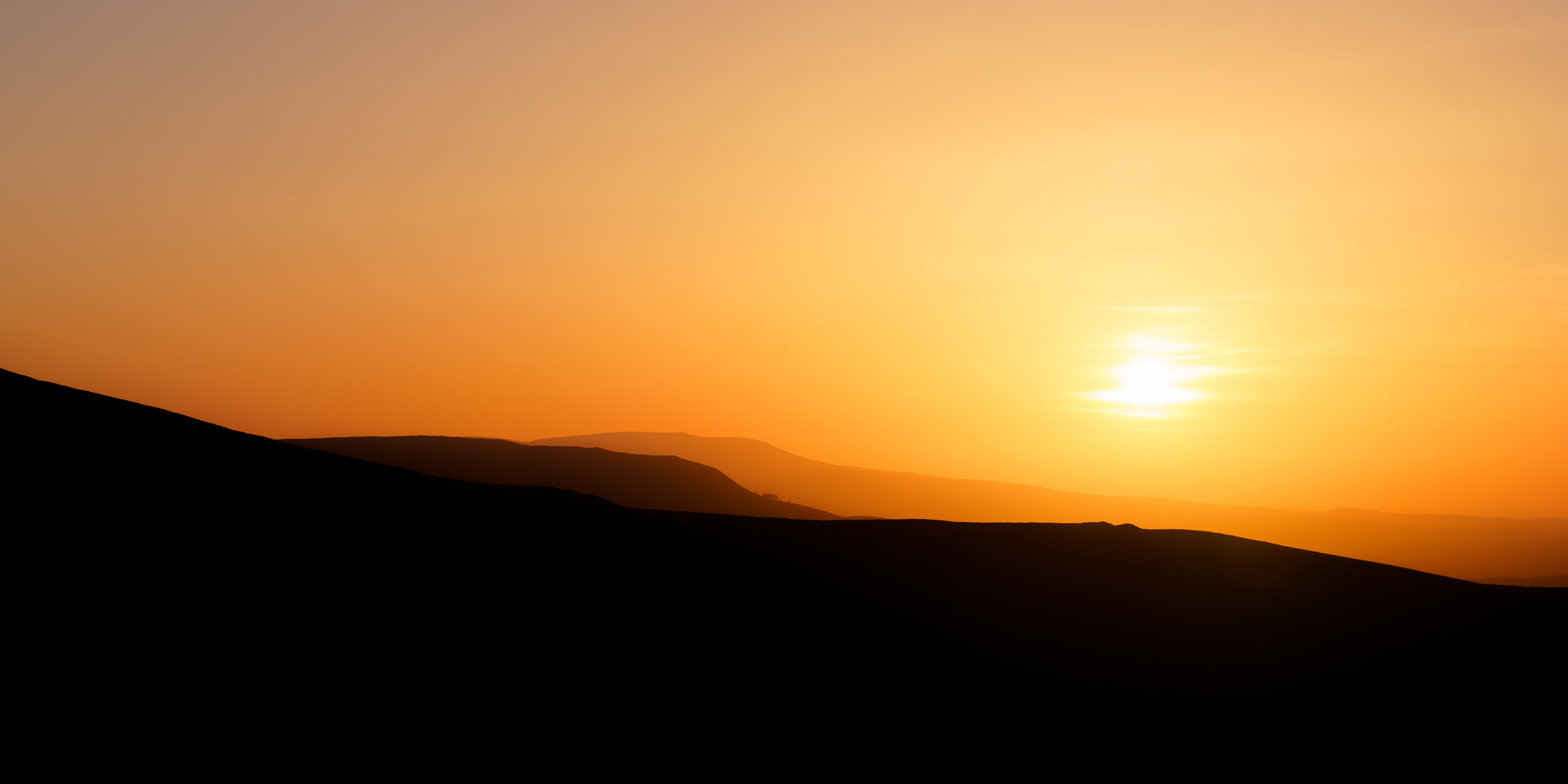 Sony a7 sample photo. Brecon beacons sunset photography