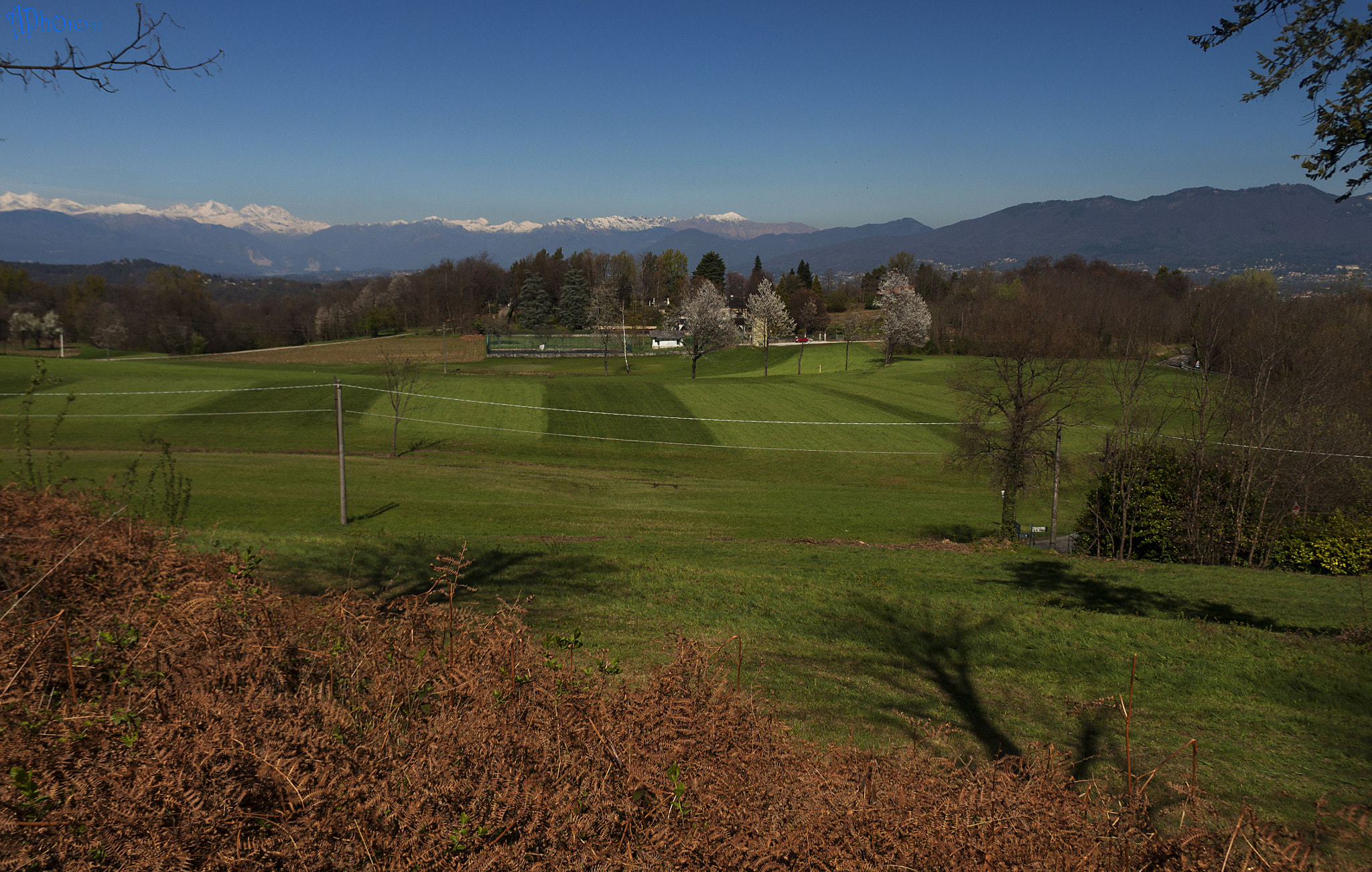Canon EF-S 18-55mm F3.5-5.6 II sample photo. Caidate valley towards alps photography