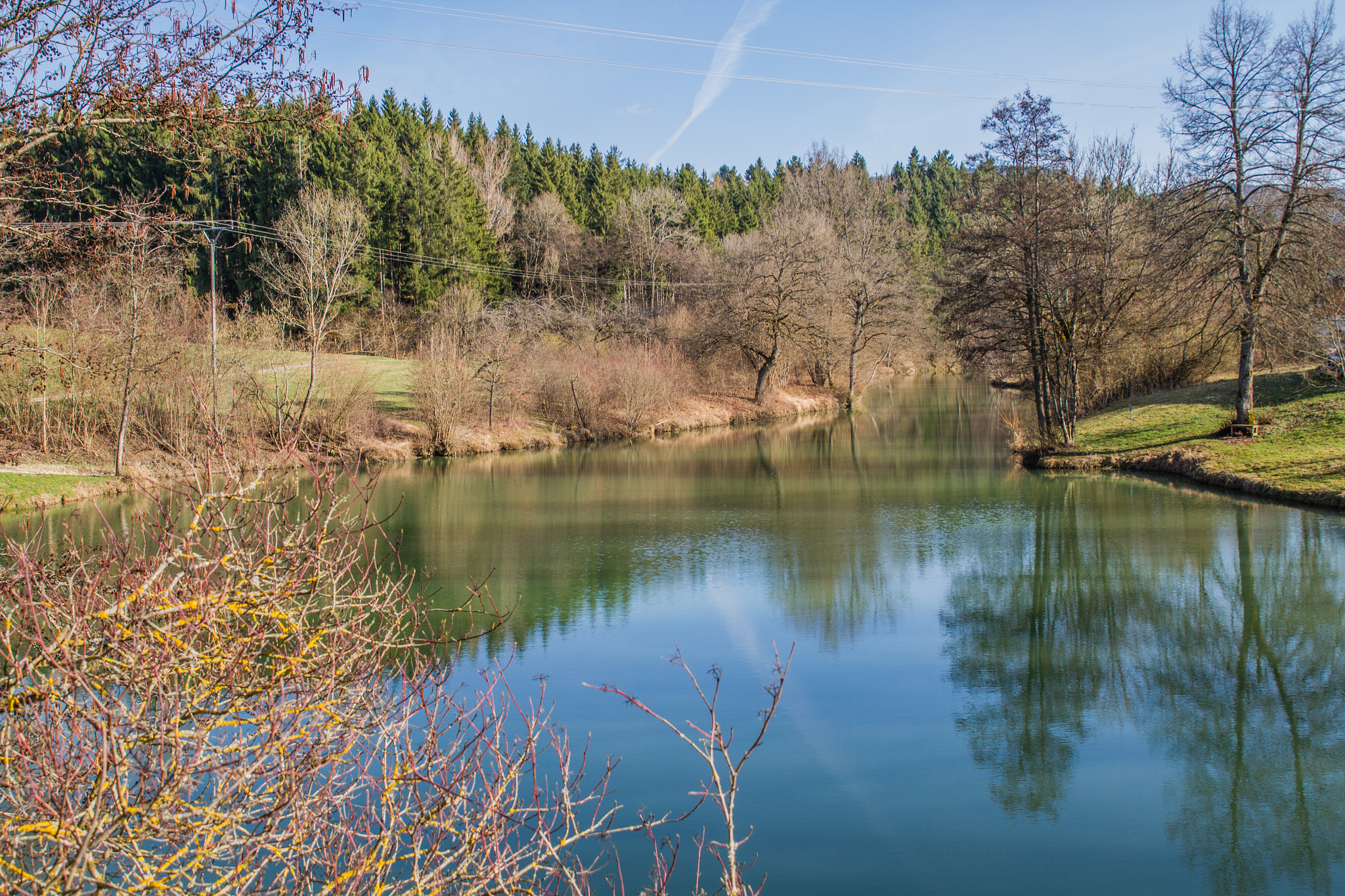 Canon EOS 7D + Sigma 24-70mm F2.8 EX DG Macro sample photo. Stausee schömberg germany photography