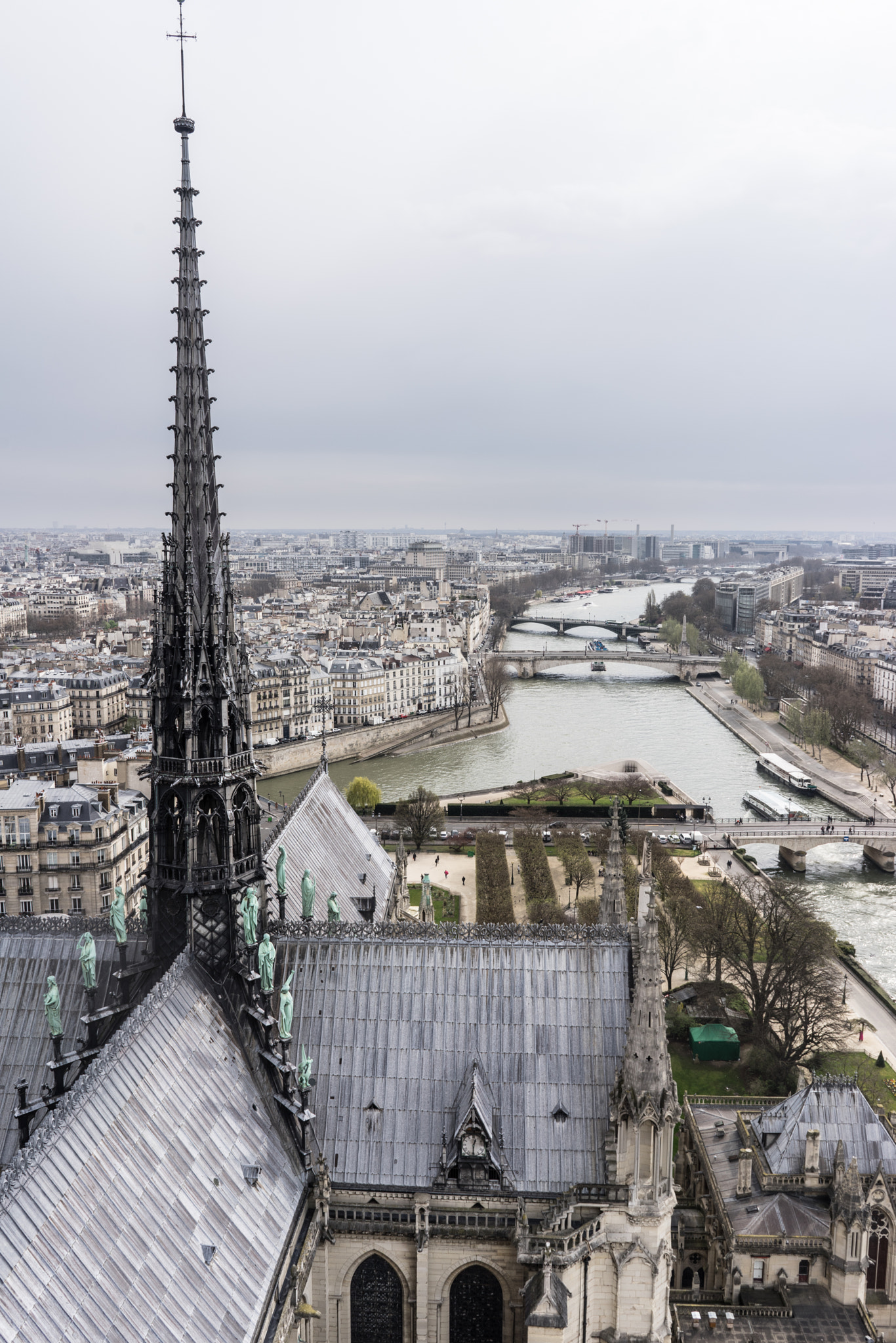 Sony a7 II sample photo. On top of the notre-dame, paris photography