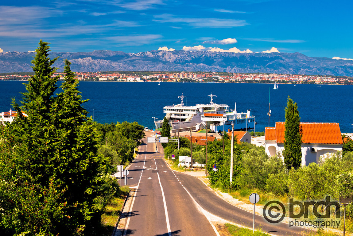 Canon EOS 6D sample photo. Island of ugljan ferry port and zadar view photography