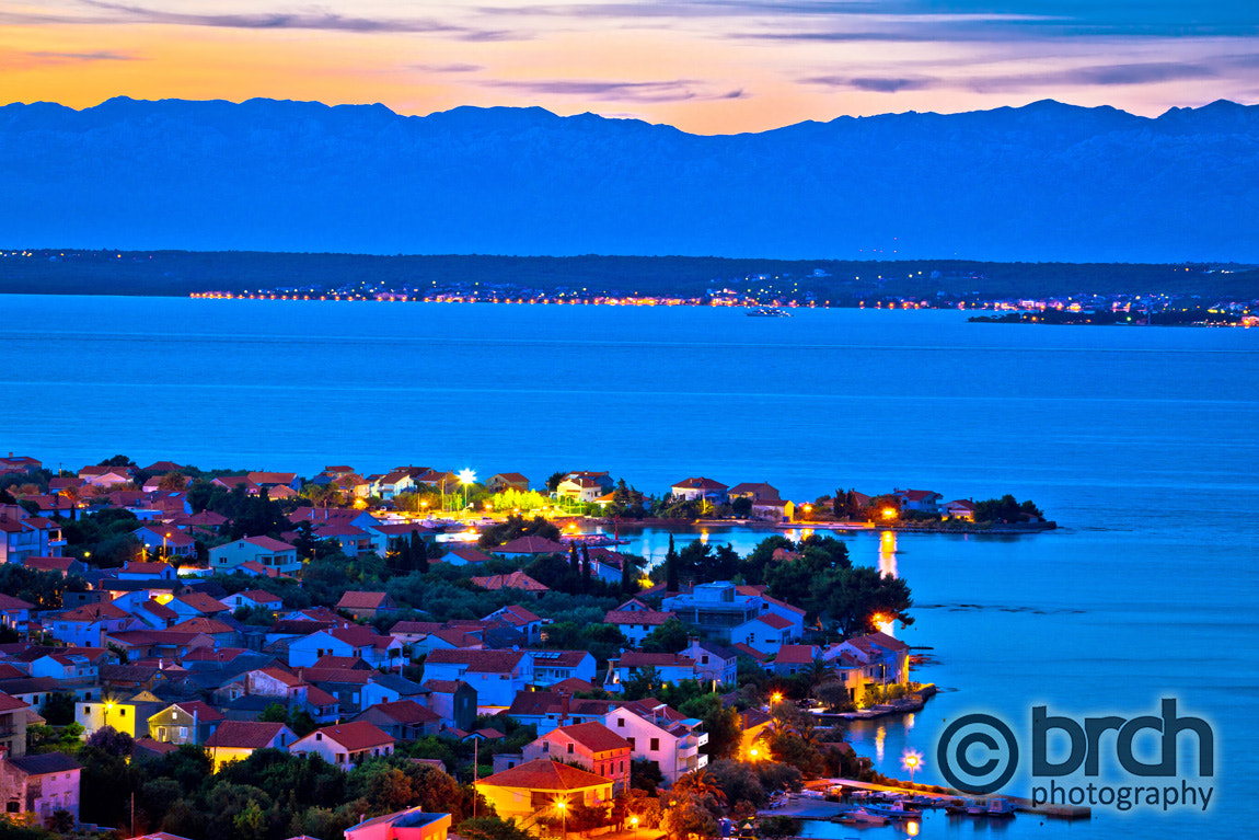 Canon EF 70-300mm F4-5.6L IS USM sample photo. Island of ugljan evening aerial panorama photography