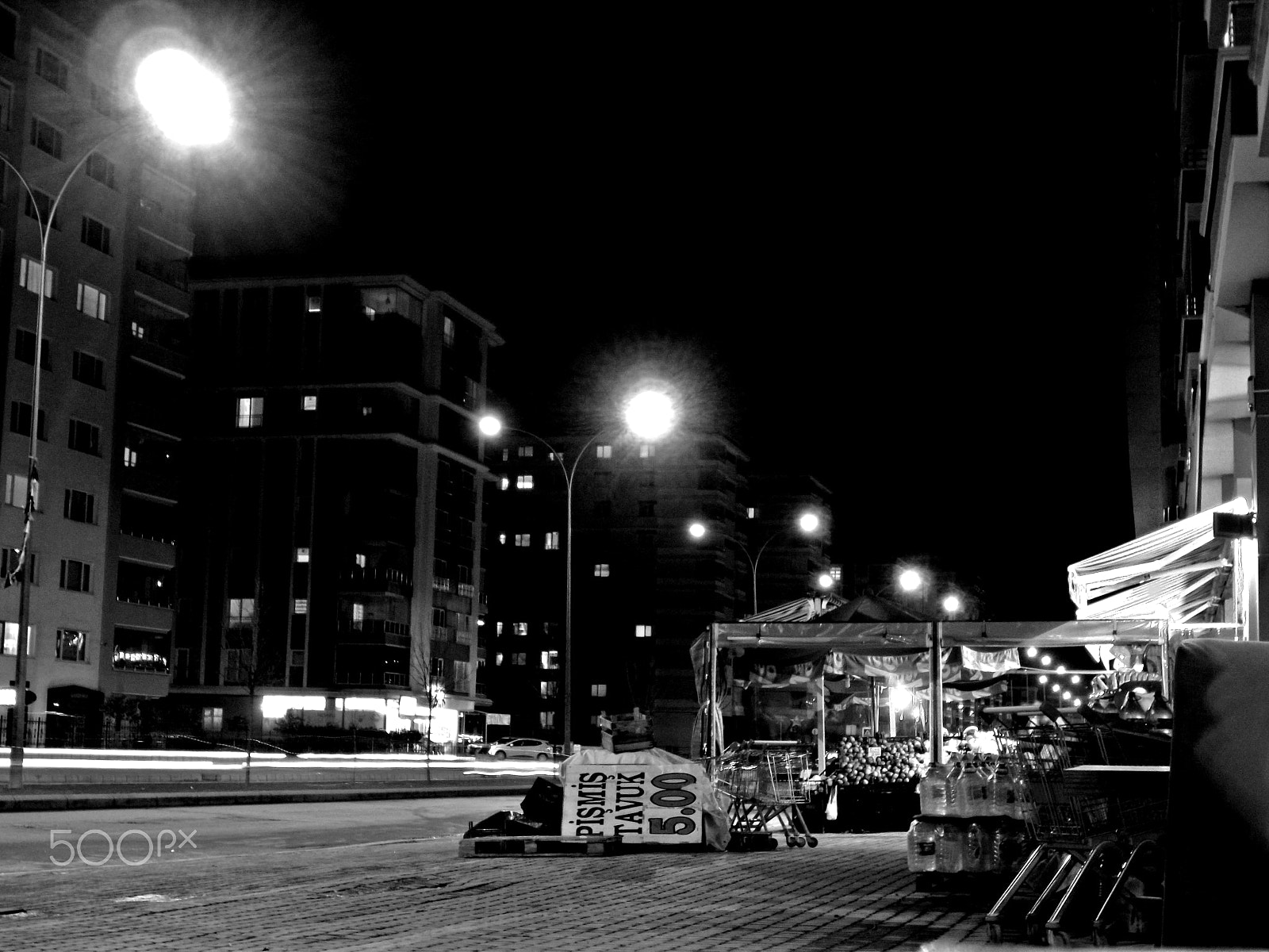Samsung ST65 sample photo. It's a compact camera and one night.. boulevard photography