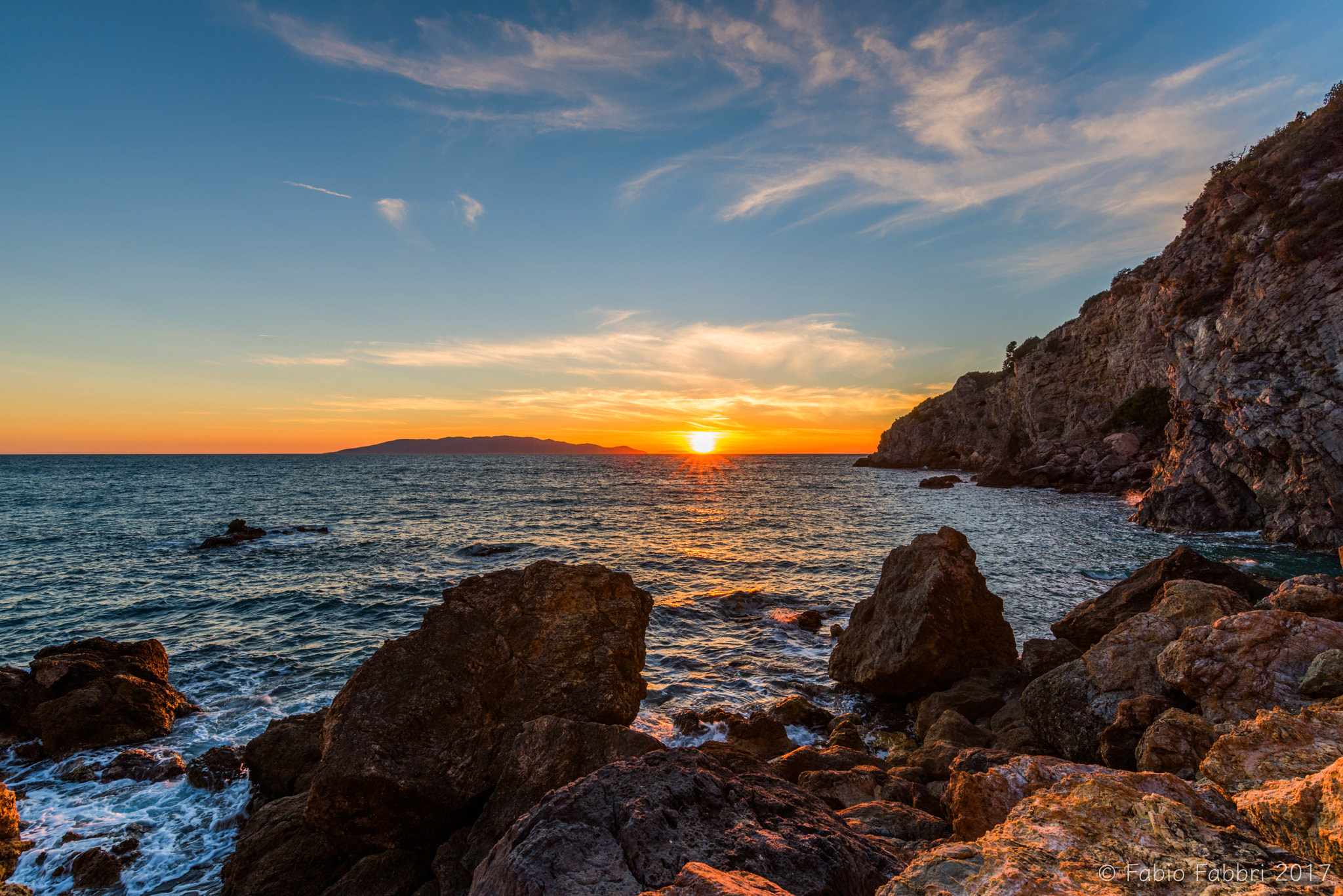 Nikon D750 sample photo. Tramonto a cala del gesso argentario photography