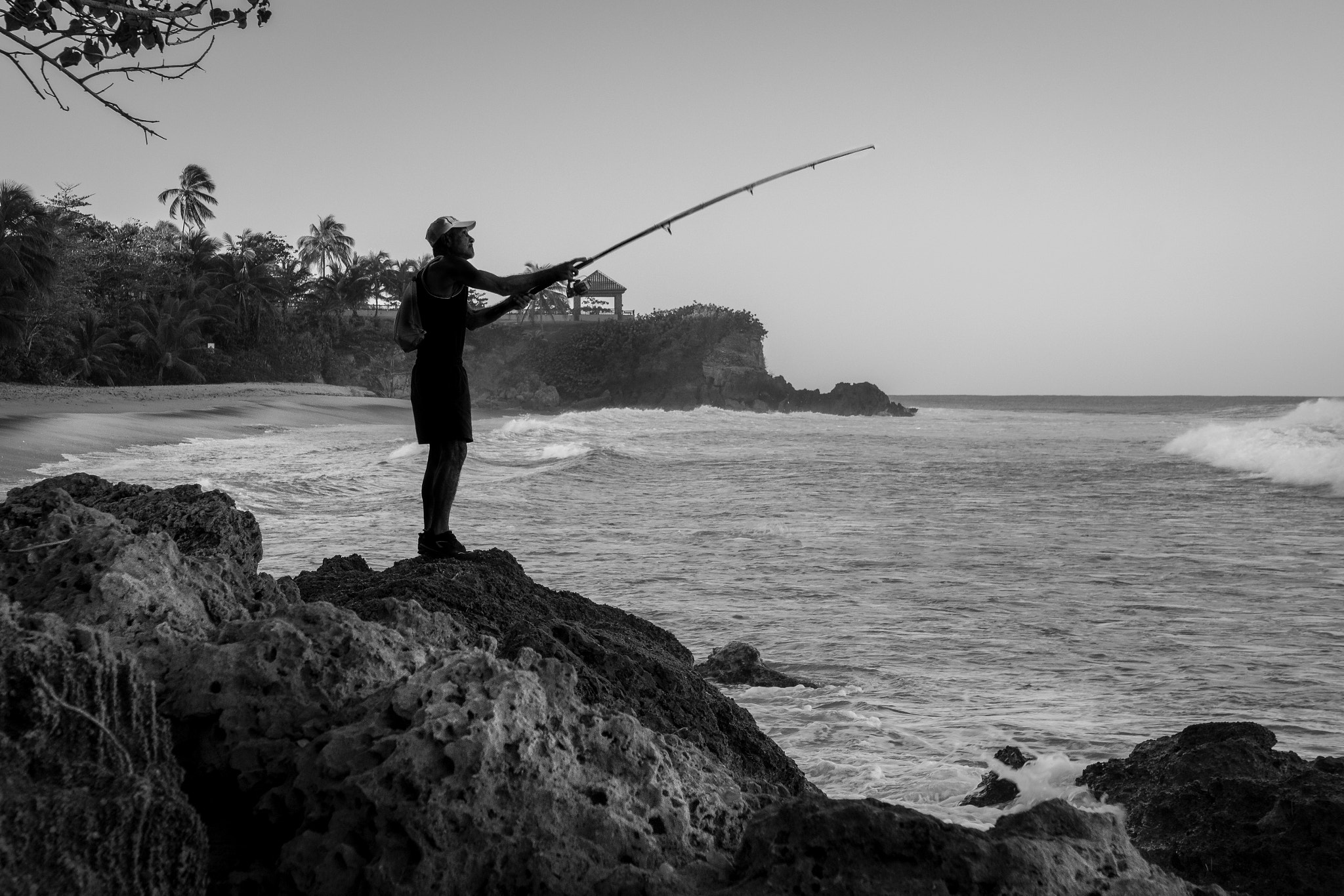 Sony Alpha NEX-7 + Sony E 18-55mm F3.5-5.6 OSS sample photo. Fisherman at domes- sunrise photography