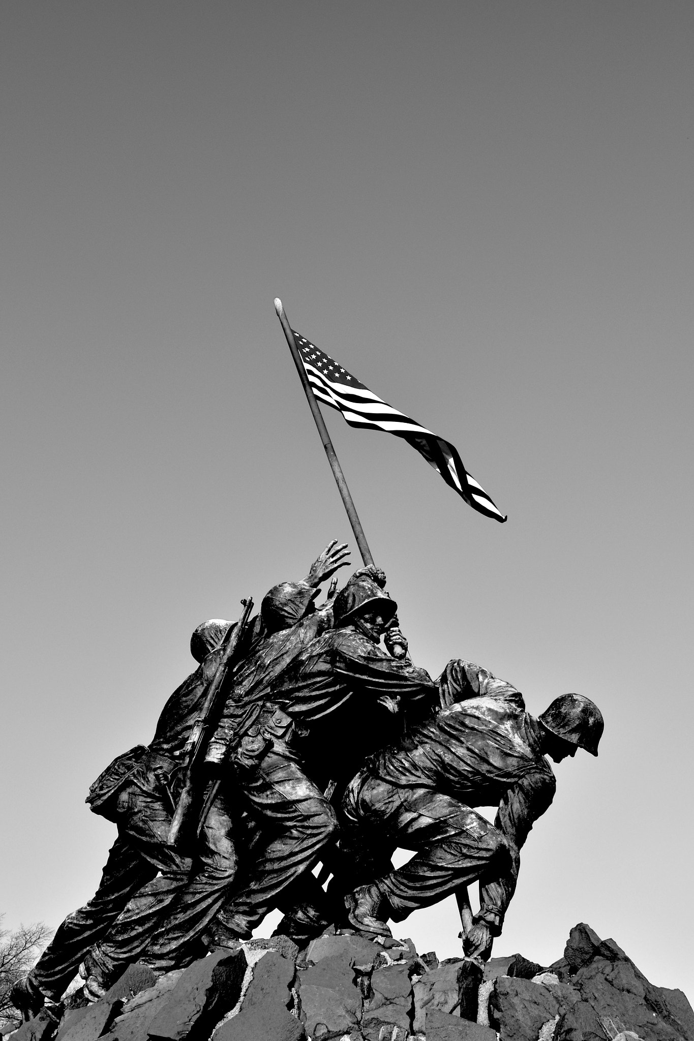 Nikon D90 sample photo. Iwo jima memorial i b&w photography