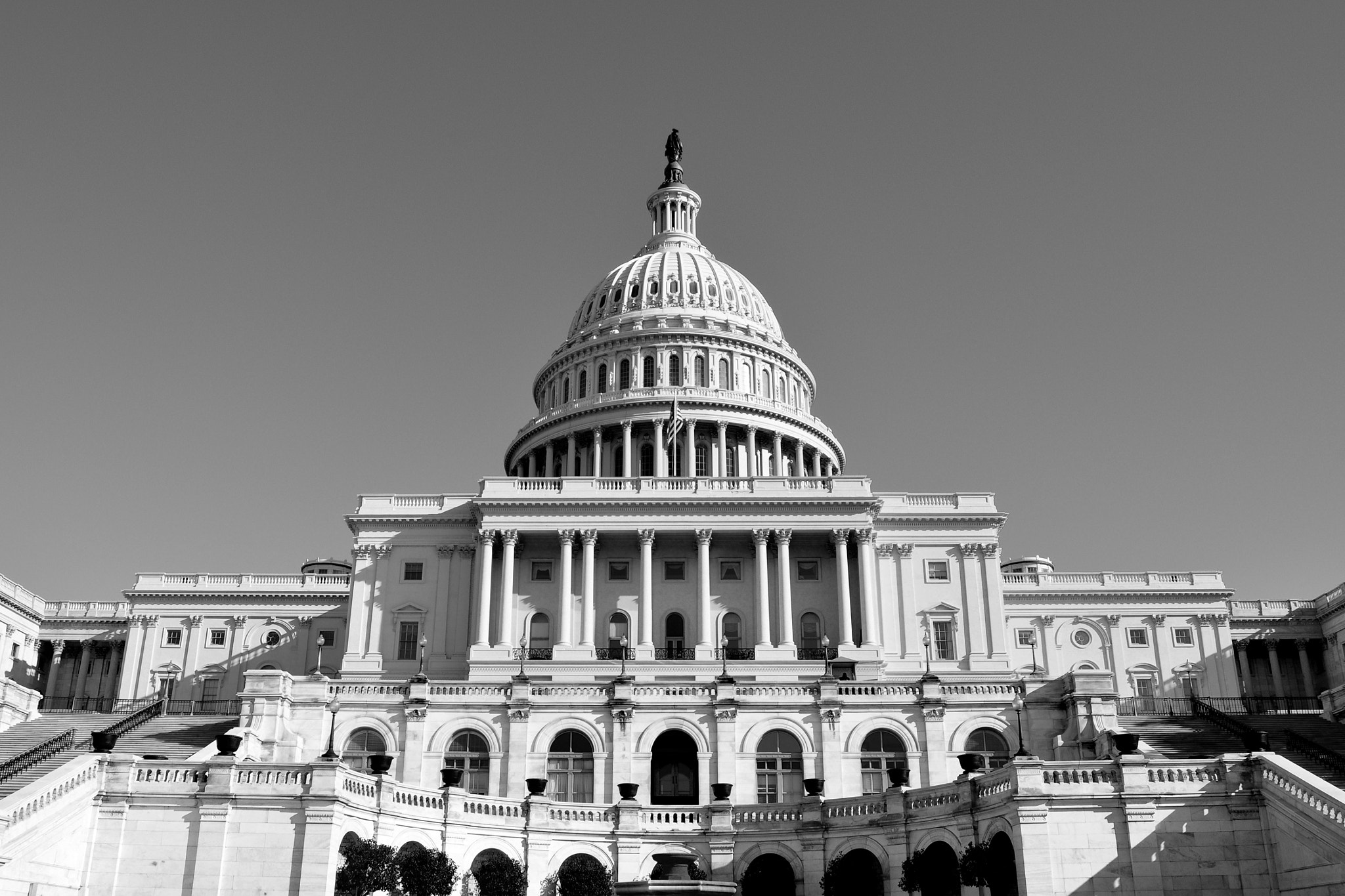 Nikon D90 sample photo. U.s. capitol i b&w photography