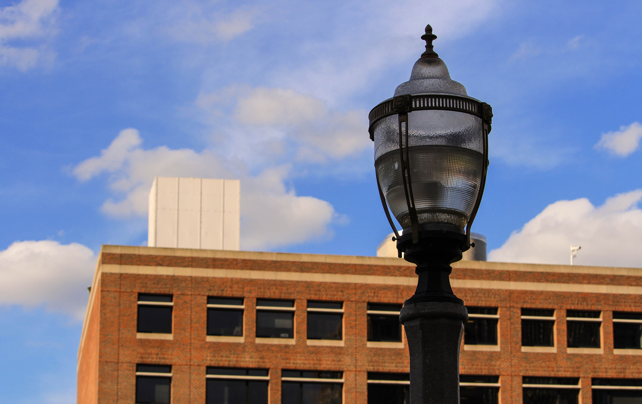 Canon EF-S 55-250mm F4-5.6 IS STM sample photo. Street lamp with clouds (boston) photography